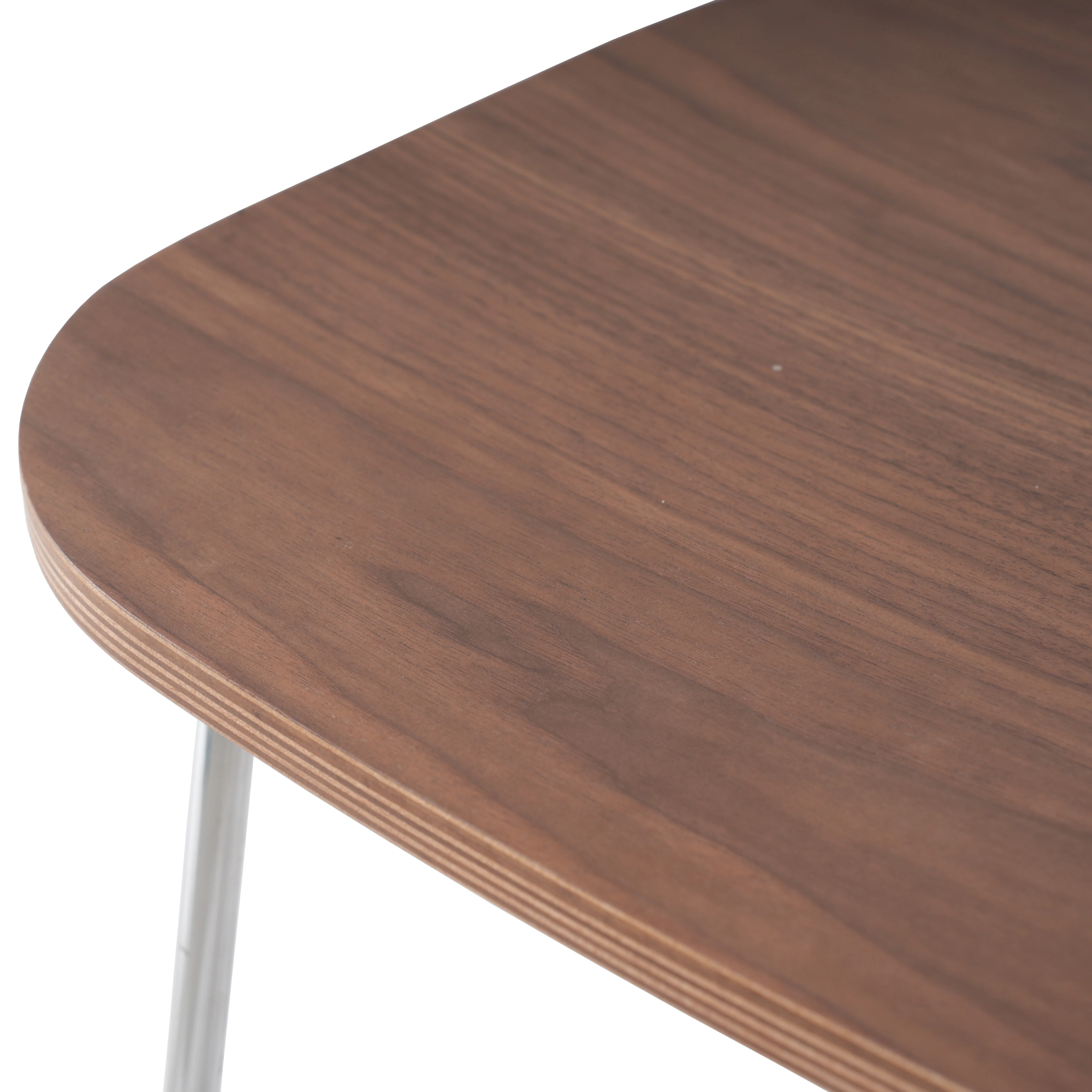 Melrose Modern Wood Counter Stool With Chrome Frame