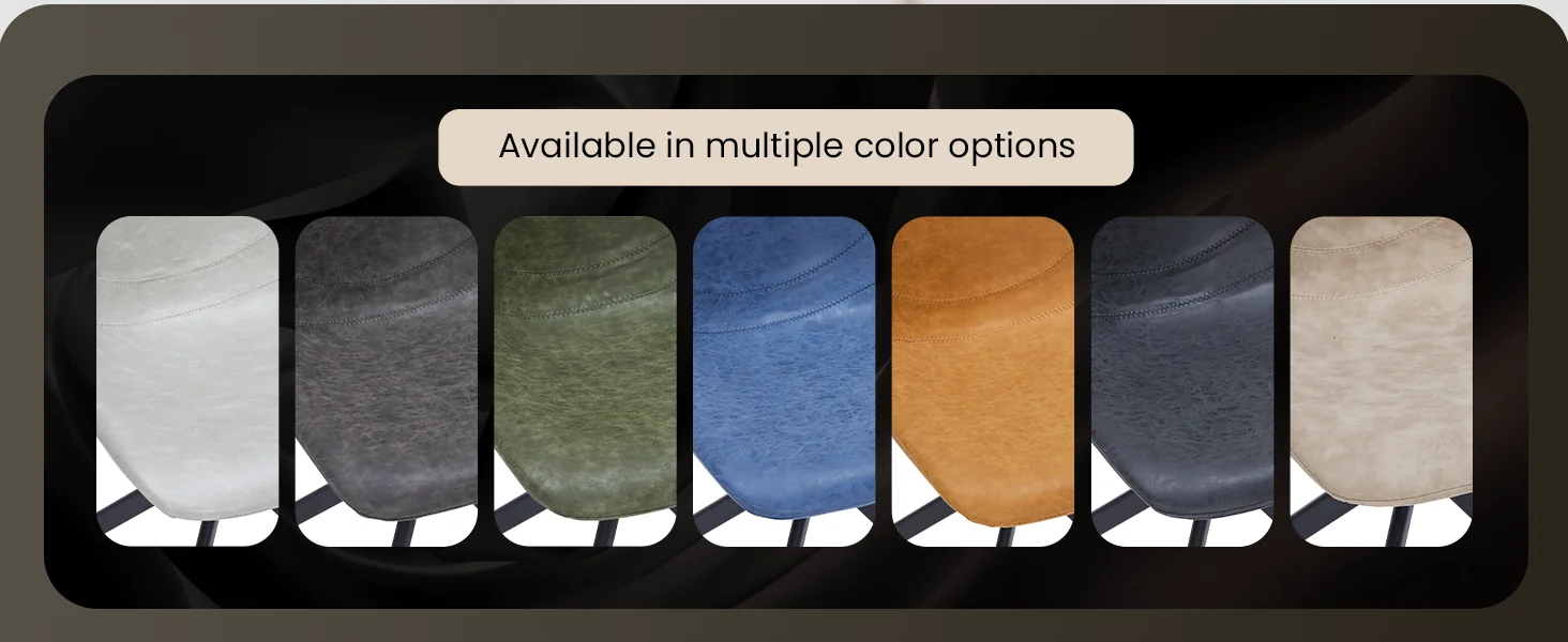 Markley Modern Leather Swival Dining Chair With Metal Legs in Green