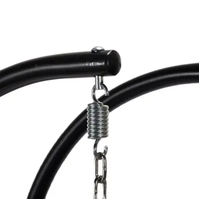 Mendoza Charcoal Wicker Hanging 2 person Egg Swing Chair