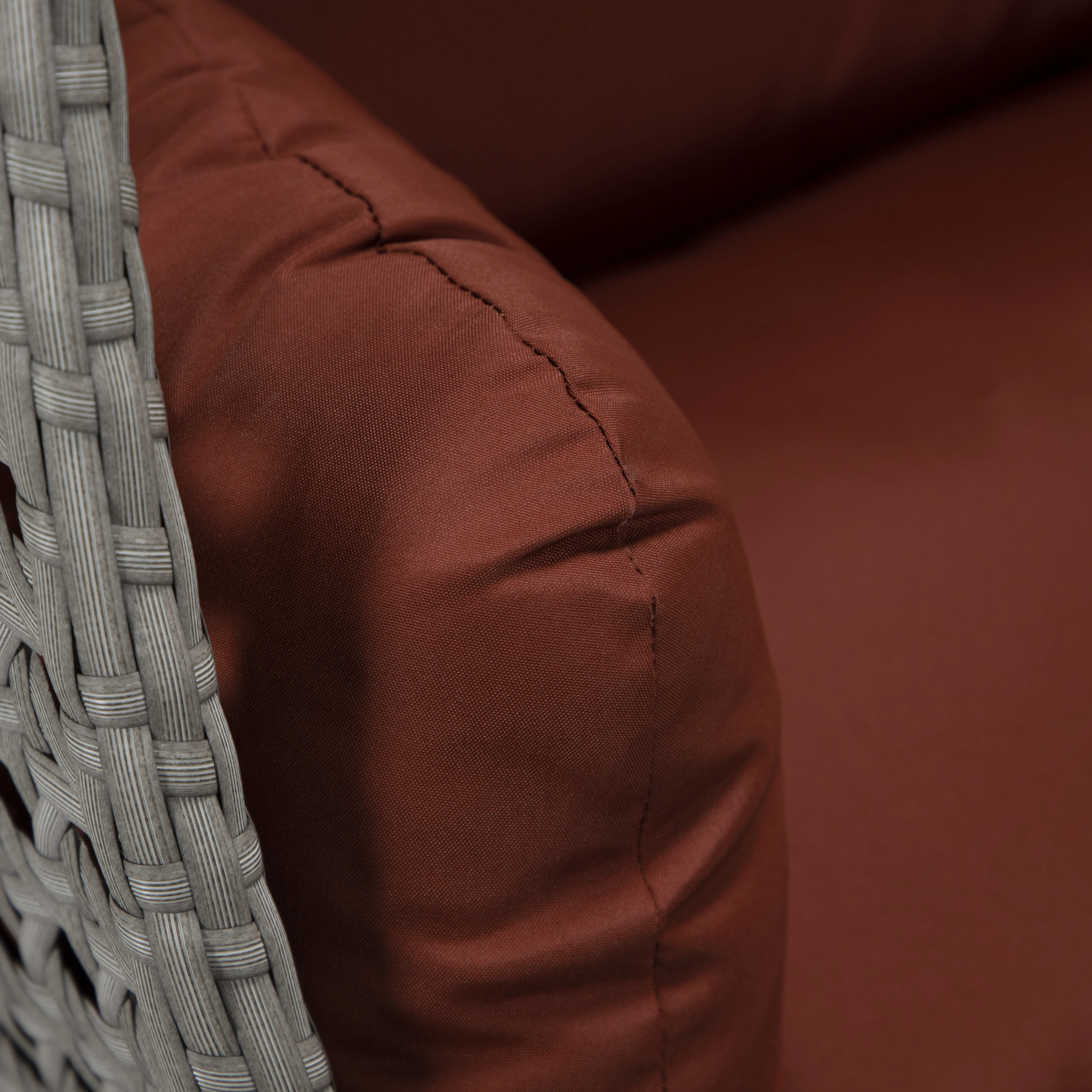 Mendoza Light Grey Wicker Hanging 2 person Egg Swing Chair