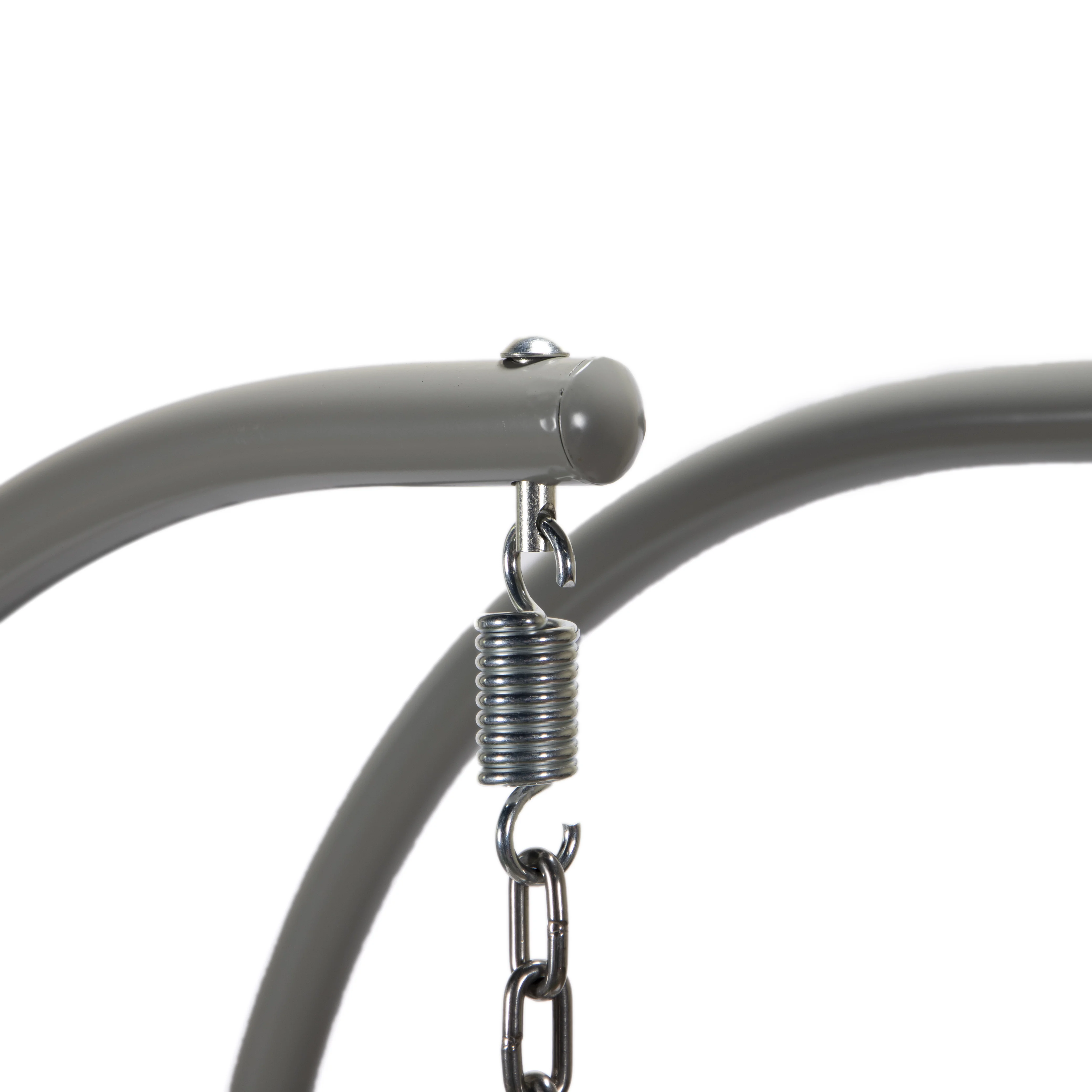 Mendoza Light Grey Wicker Hanging 2 person Egg Swing Chair