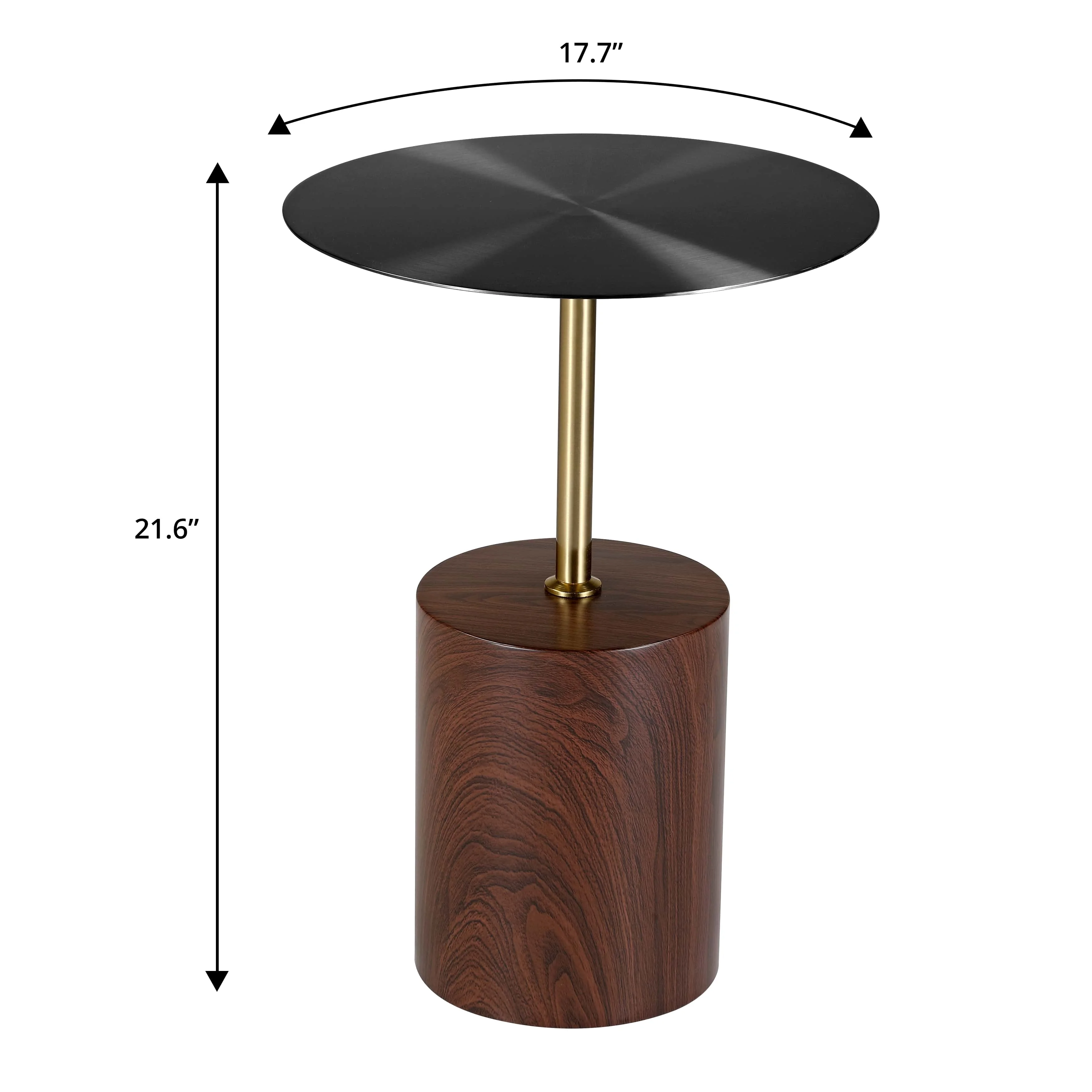 Malta Collection Modern End Table In Brown