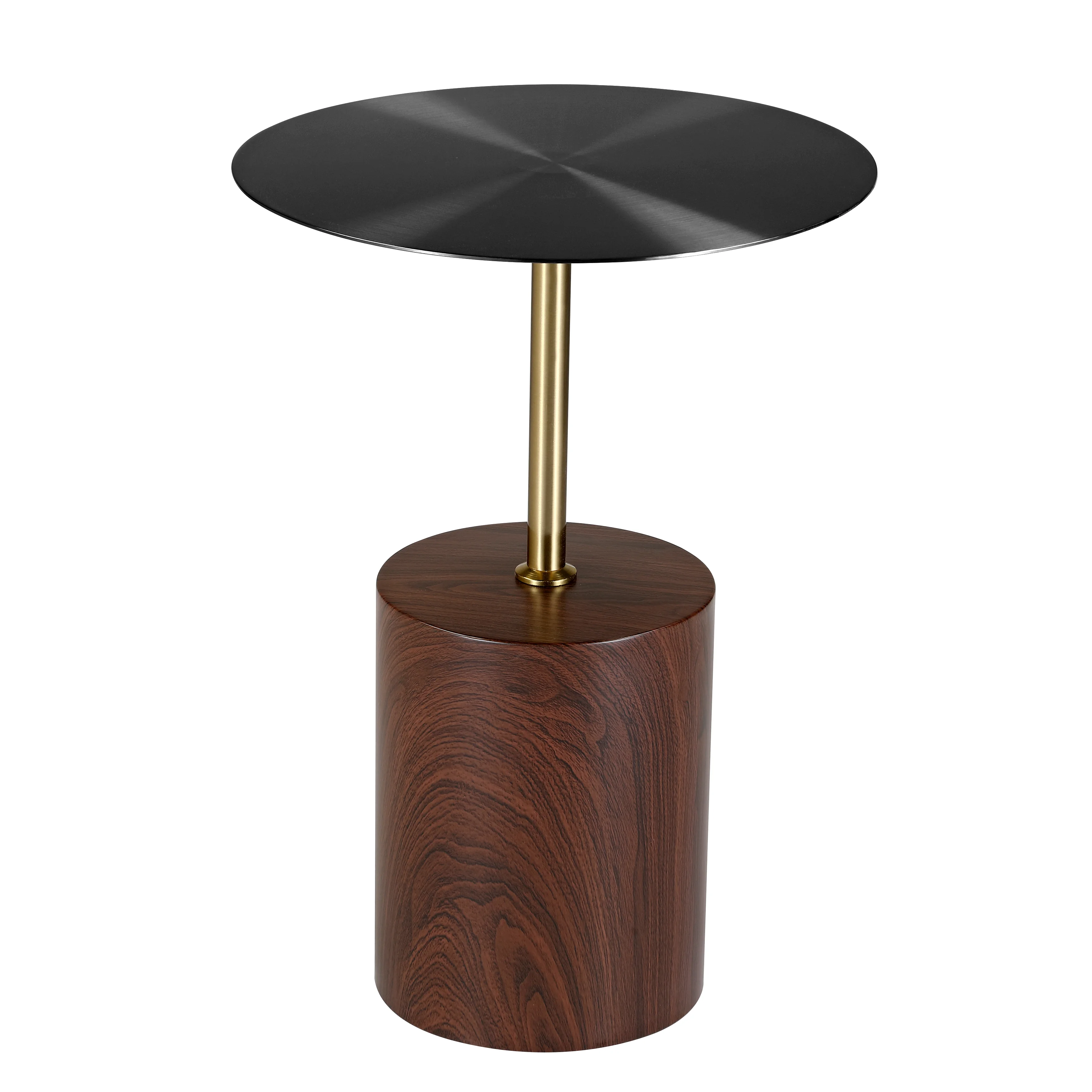 Malta Collection Modern End Table In Brown