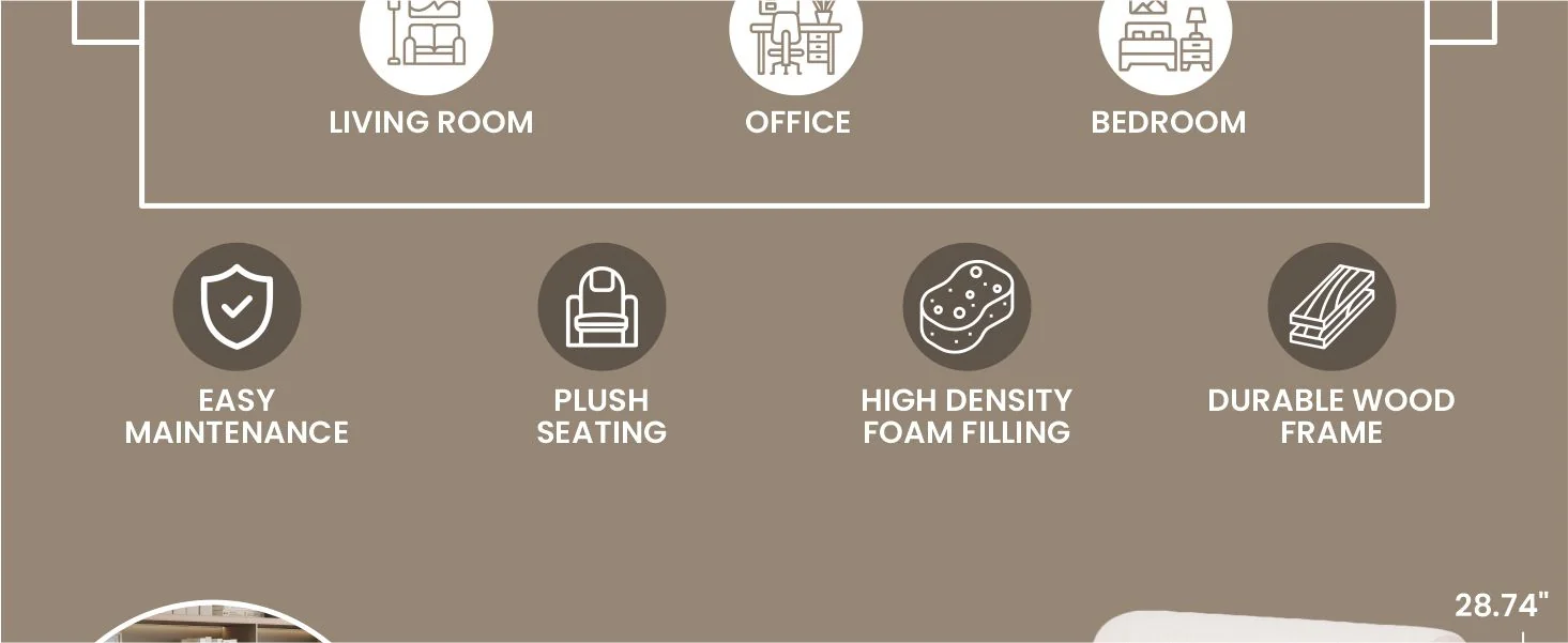 Nyta Collection Modern Accent Chair in White Boucle