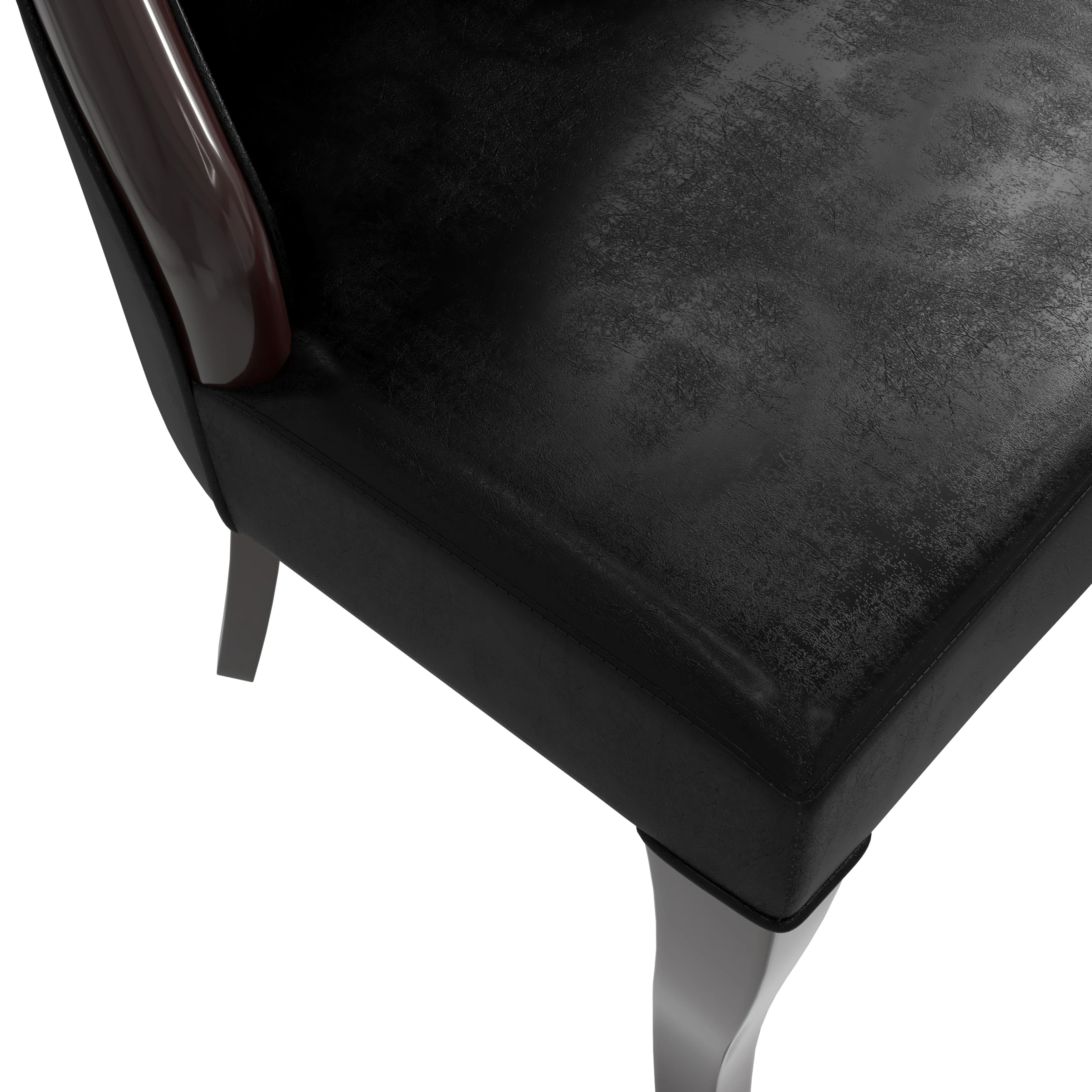 Novara Collection Modern Wooden Dining Chair in Black