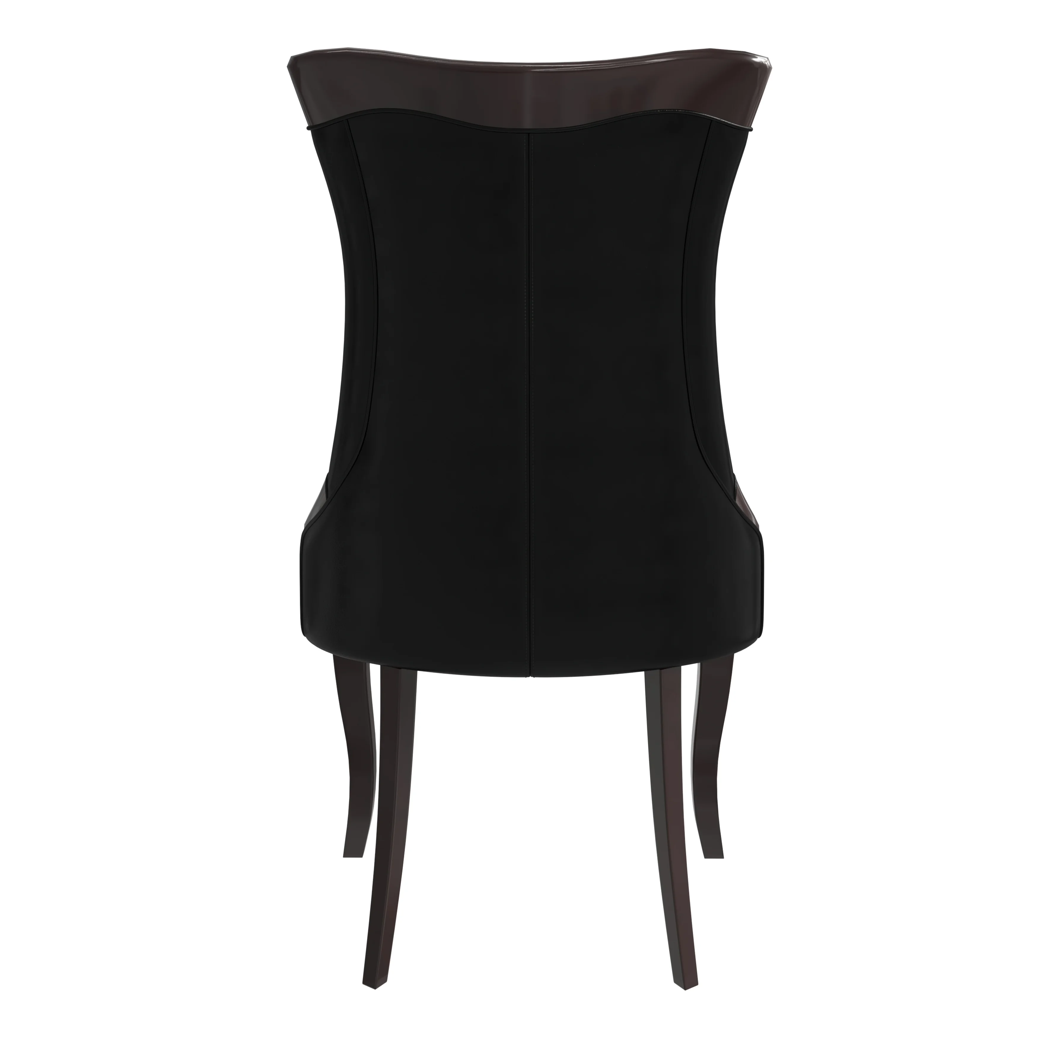 Novara Collection Modern Wooden Dining Chair in Black