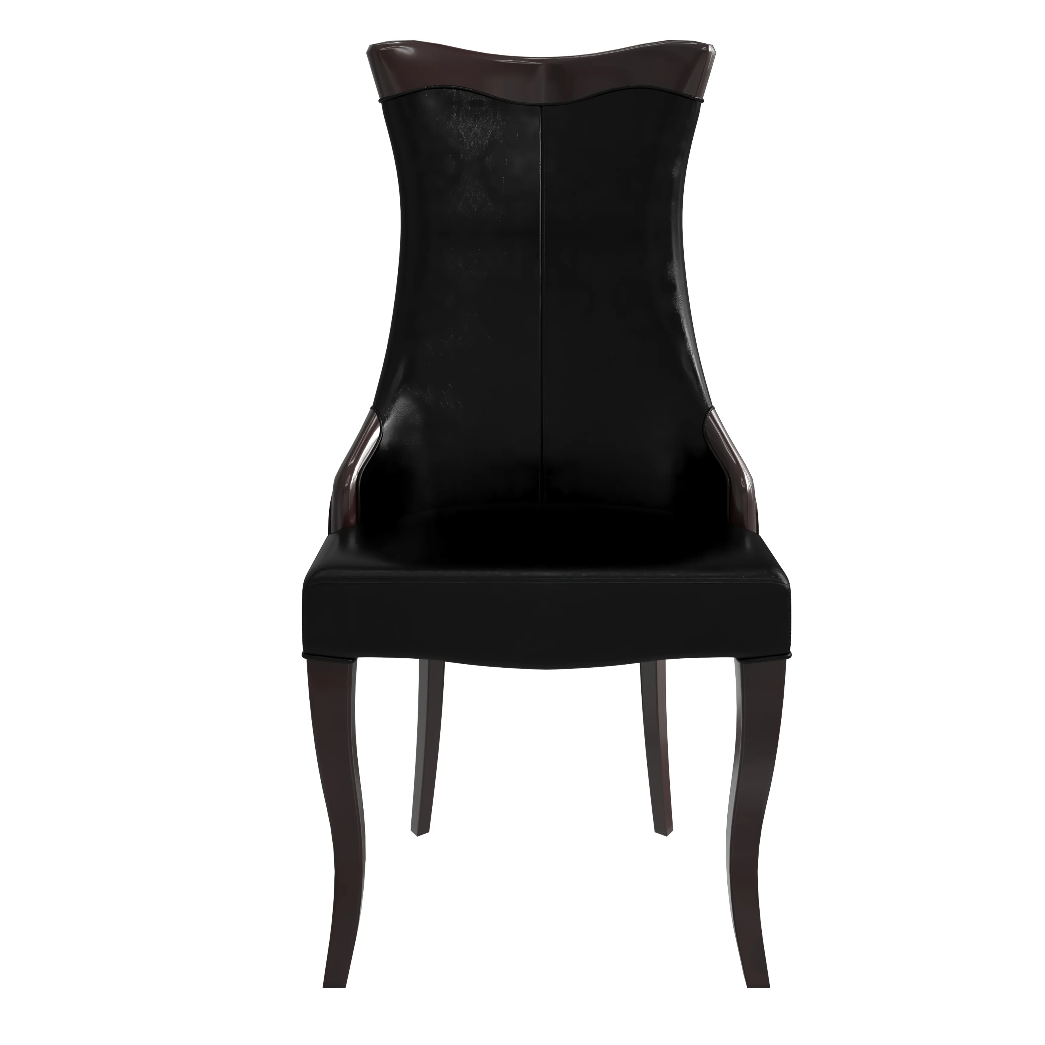 Novara Collection Modern Wooden Dining Chair in Black