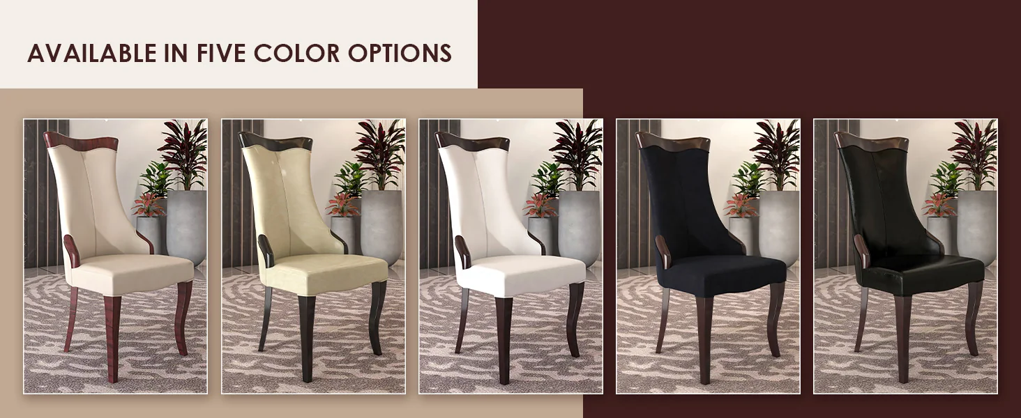 Novara Collection Modern Wooden Dining Chair in Black Velvet