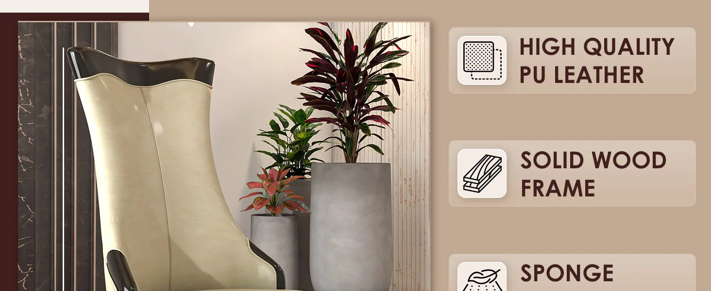 Novara Collection Modern Wooden Dining Chair in Off White Velvet