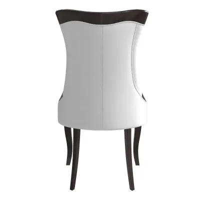 Novara Collection Modern Wooden Dining Chair in Off White Velvet Set of 4