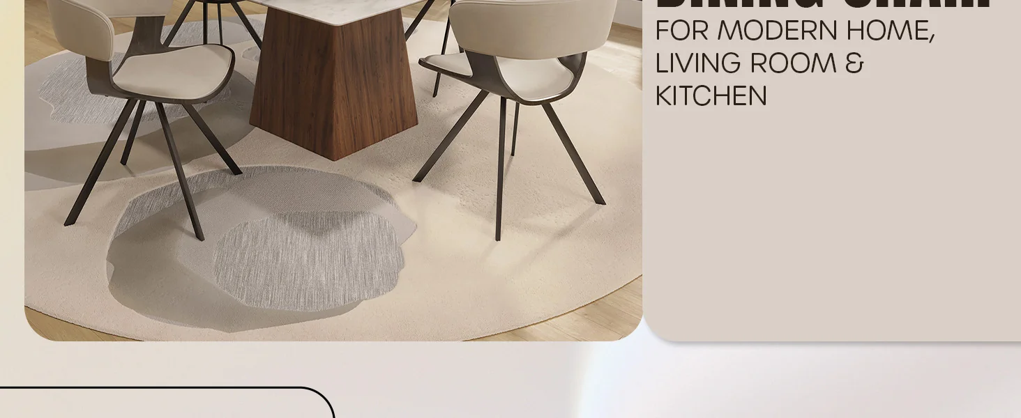 Wooden Dining Chair Modern style Nymia Collection Walnut Glazed Color in Light Taupe