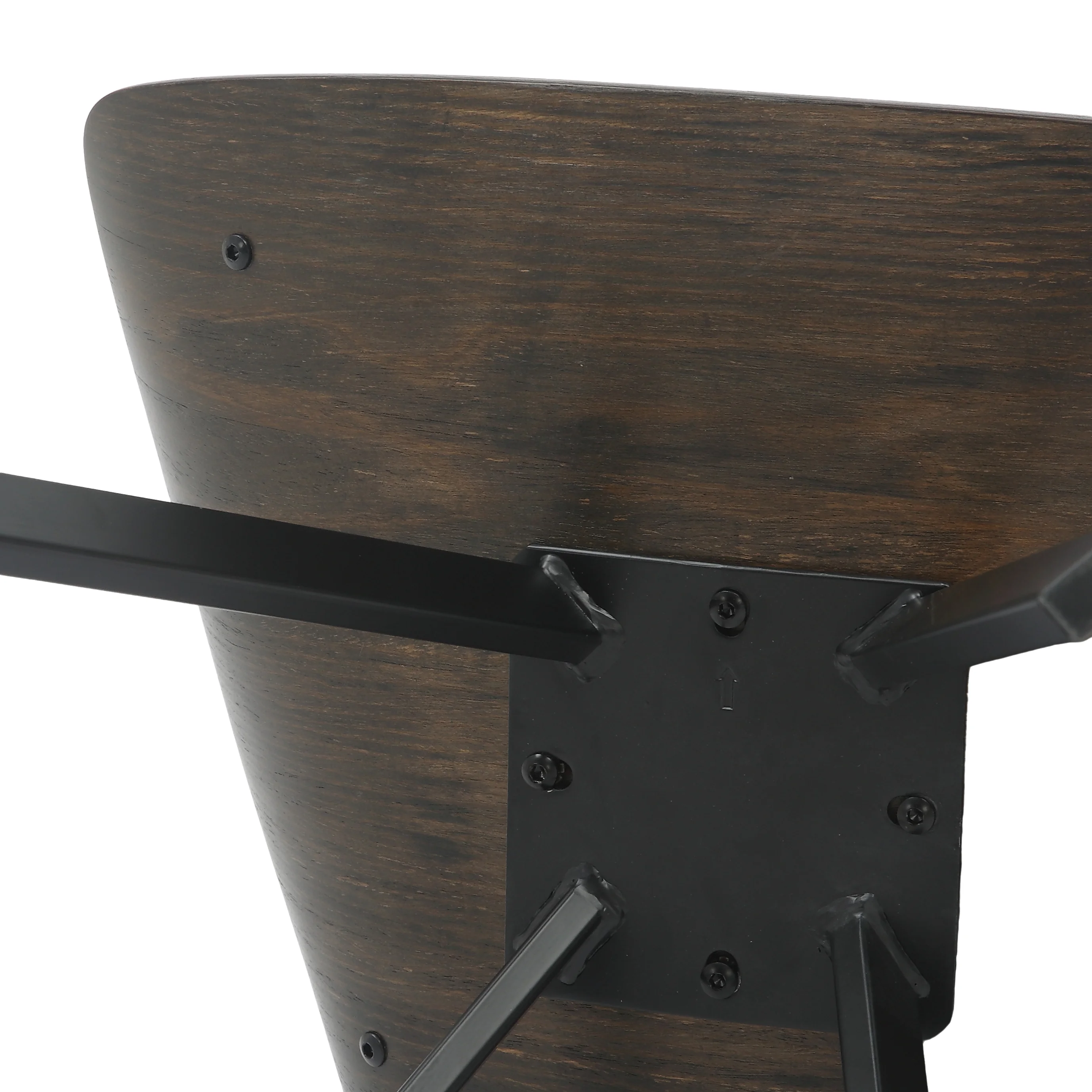 Wooden Dining Chair Modern style Nymia Collection Walnut Glazed Color in Light Taupe