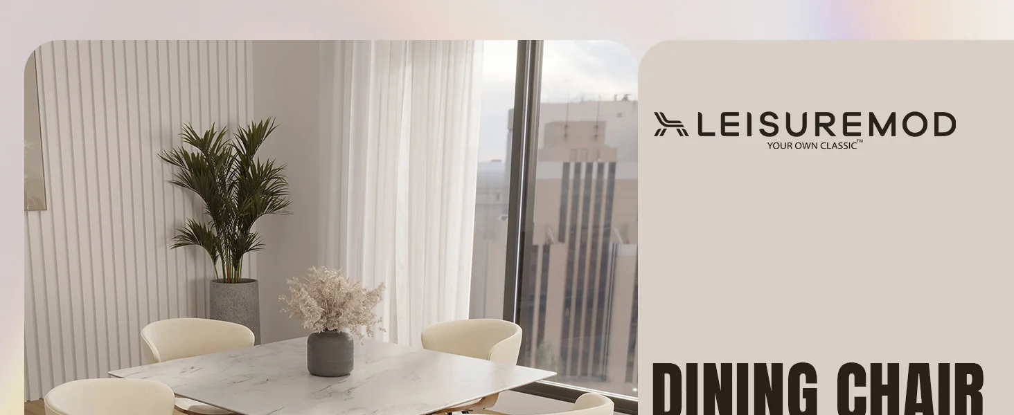 Wooden Dining Chair Modern style Nymia Collection Walnut Color in Beige