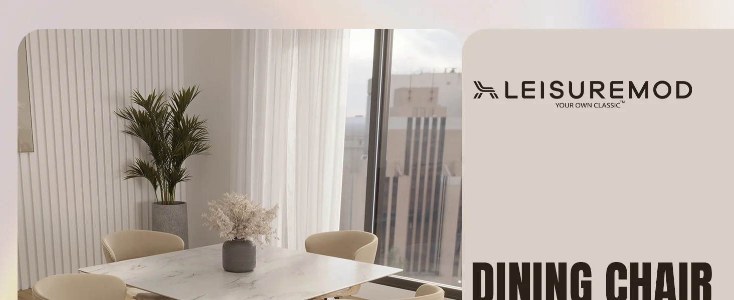 Wooden Dining Chair Modern style Nymia Collection Washed Walnut in Taupe