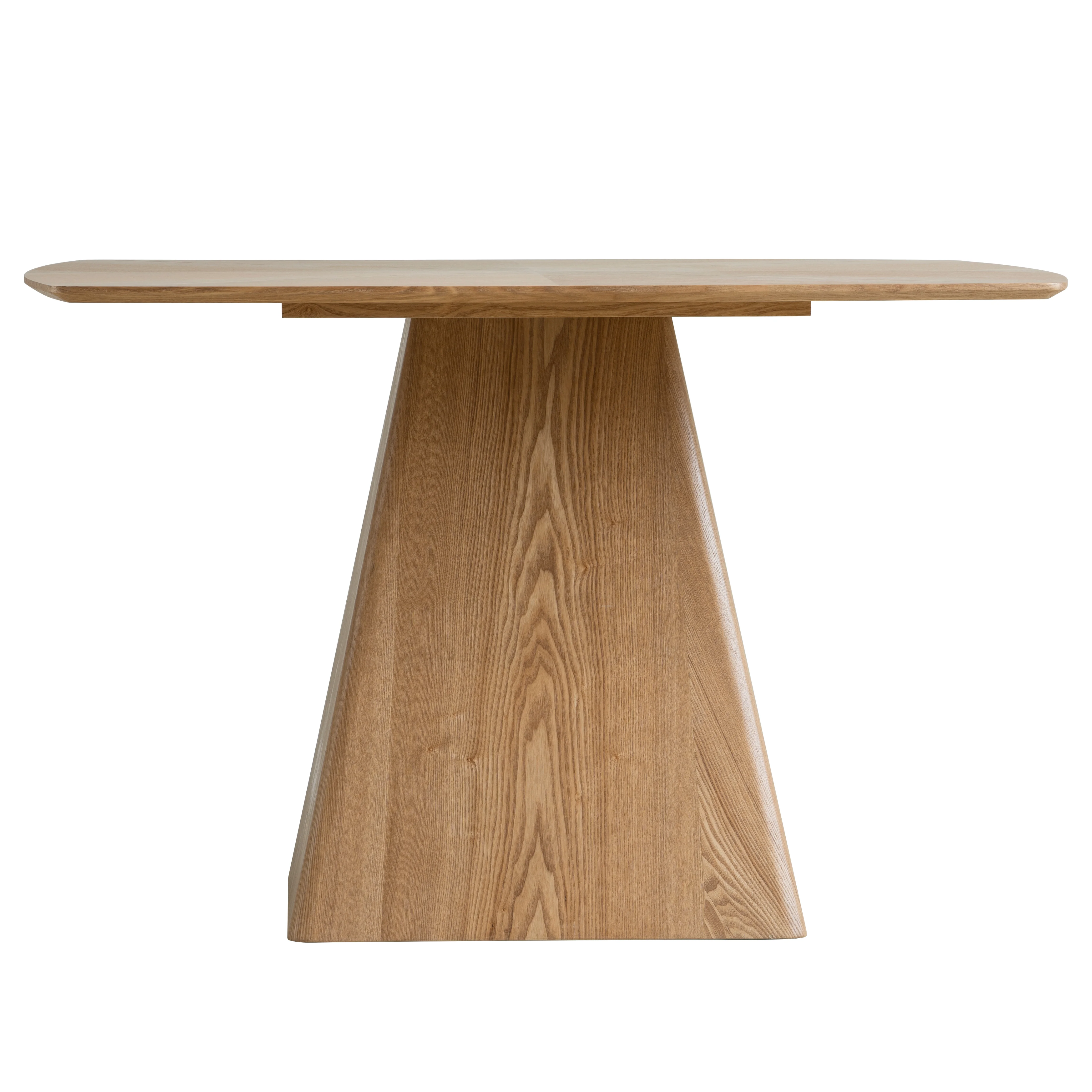 5-Piece Dining Set with Square Wooden Table in Natural Wood and 4 Leather Dining Chairs in Washed Walnut/Taupe