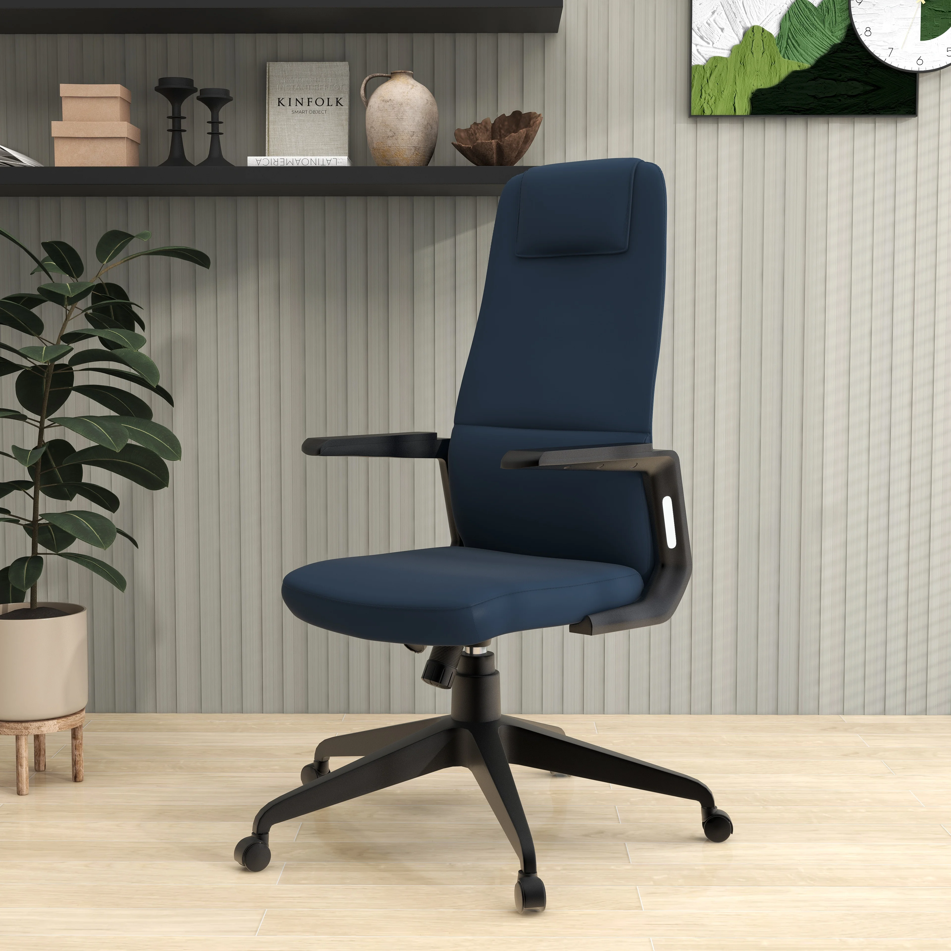 Nexa Collection Modern Office Chair In Blue