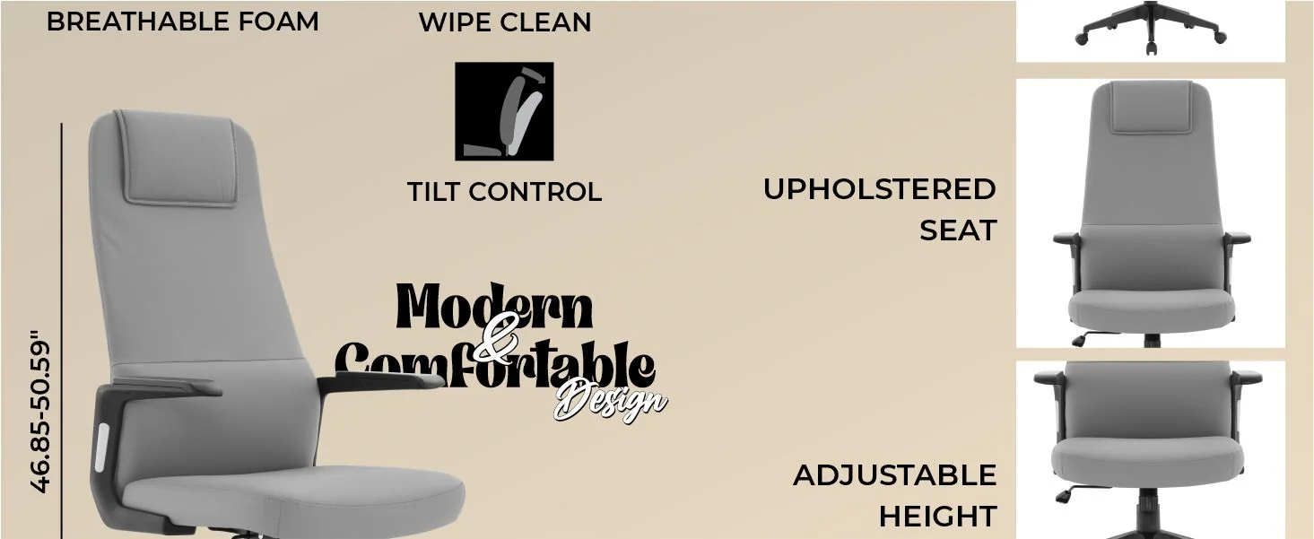 Nexa Collection Modern Office Chair In Grey