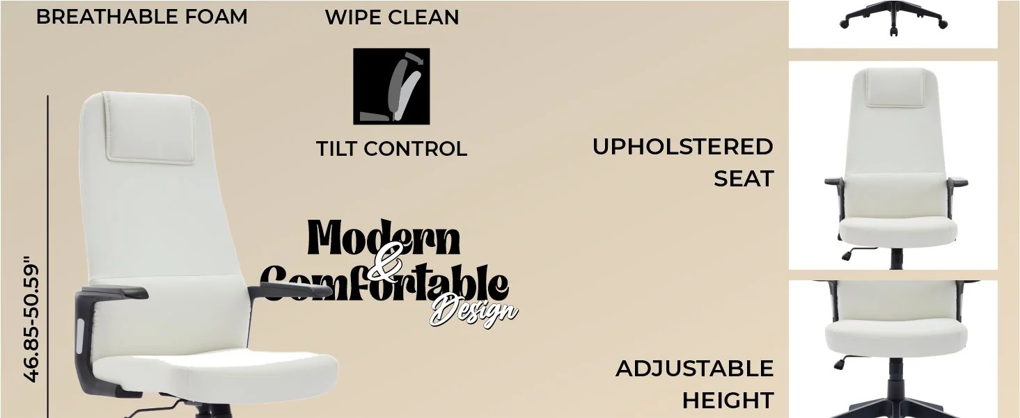 Nexa Collection Modern Office Chair In White