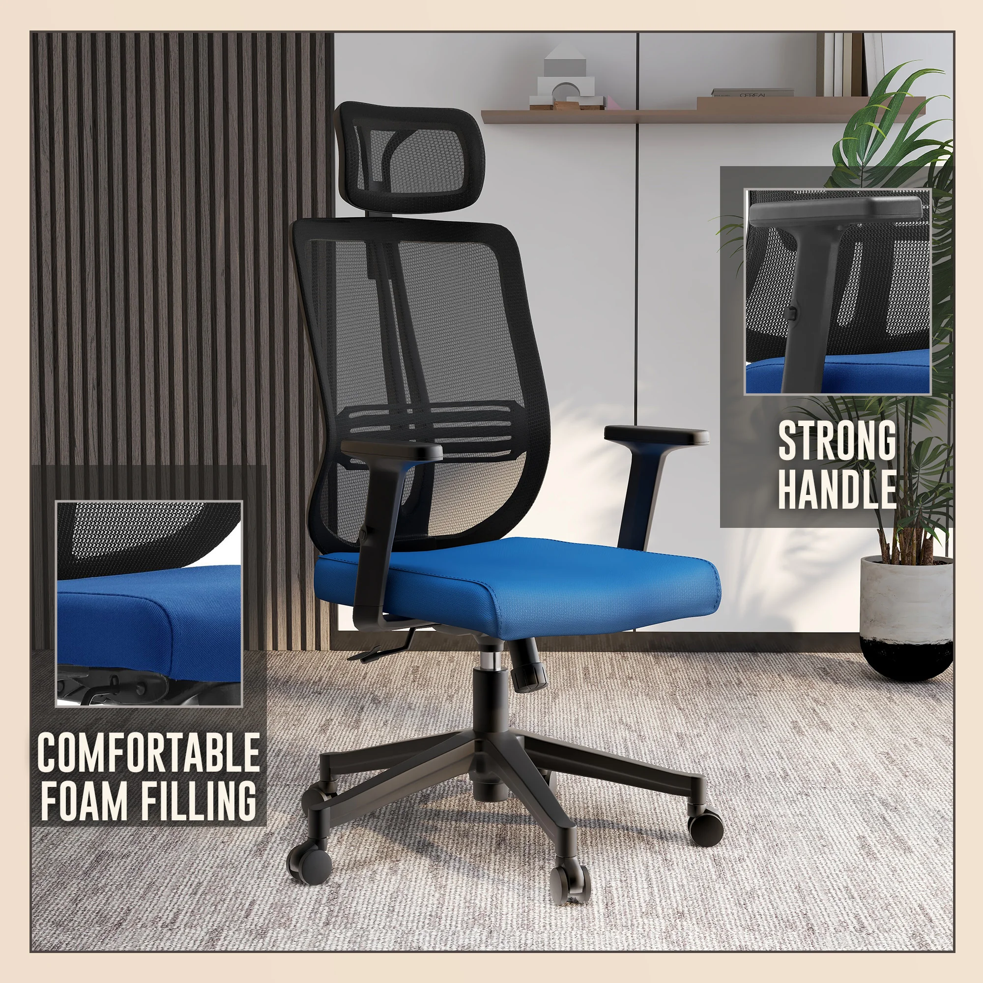 Office Nift Series Office Task Chair In Blue