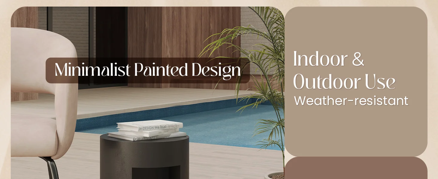 Modern Side End Table Nook Series In Black