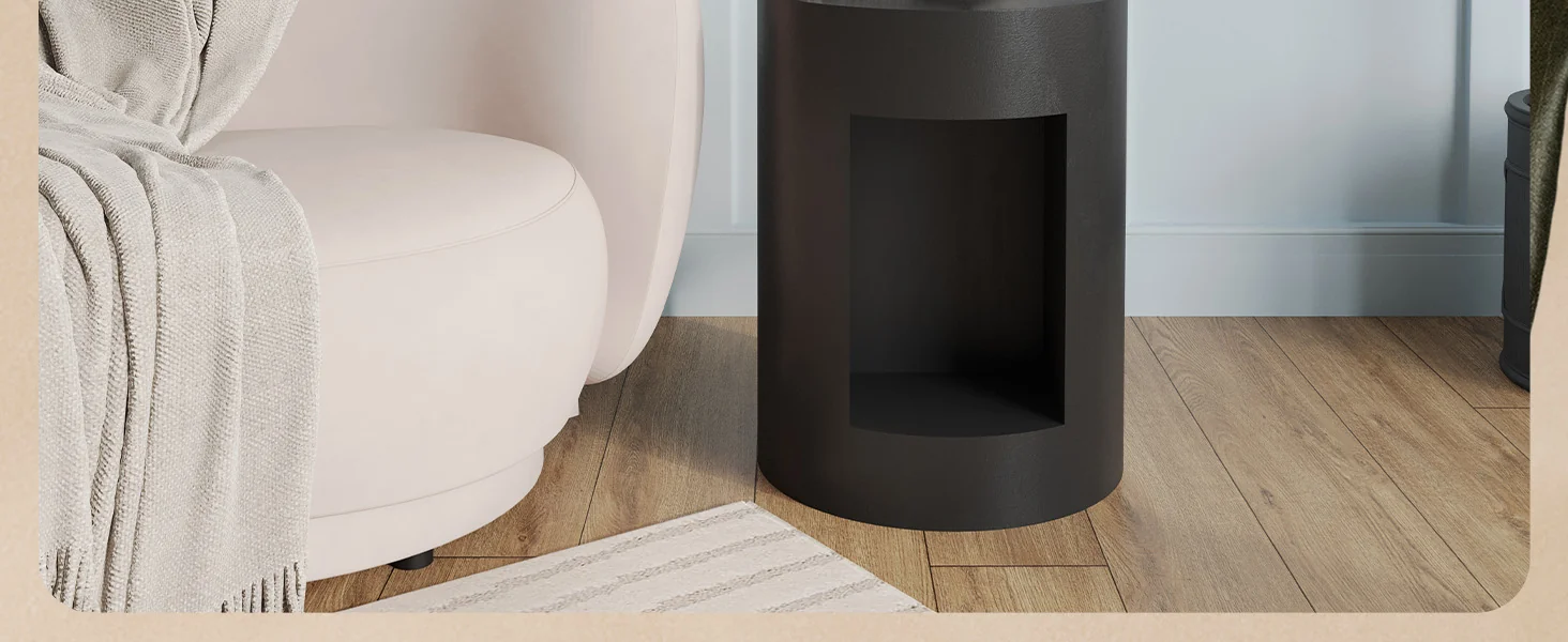 Modern Side End Table Nook Series In Black