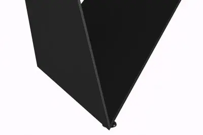 Nuvor Series Modern Dining Table Black Base, With 71 Black Glass Top