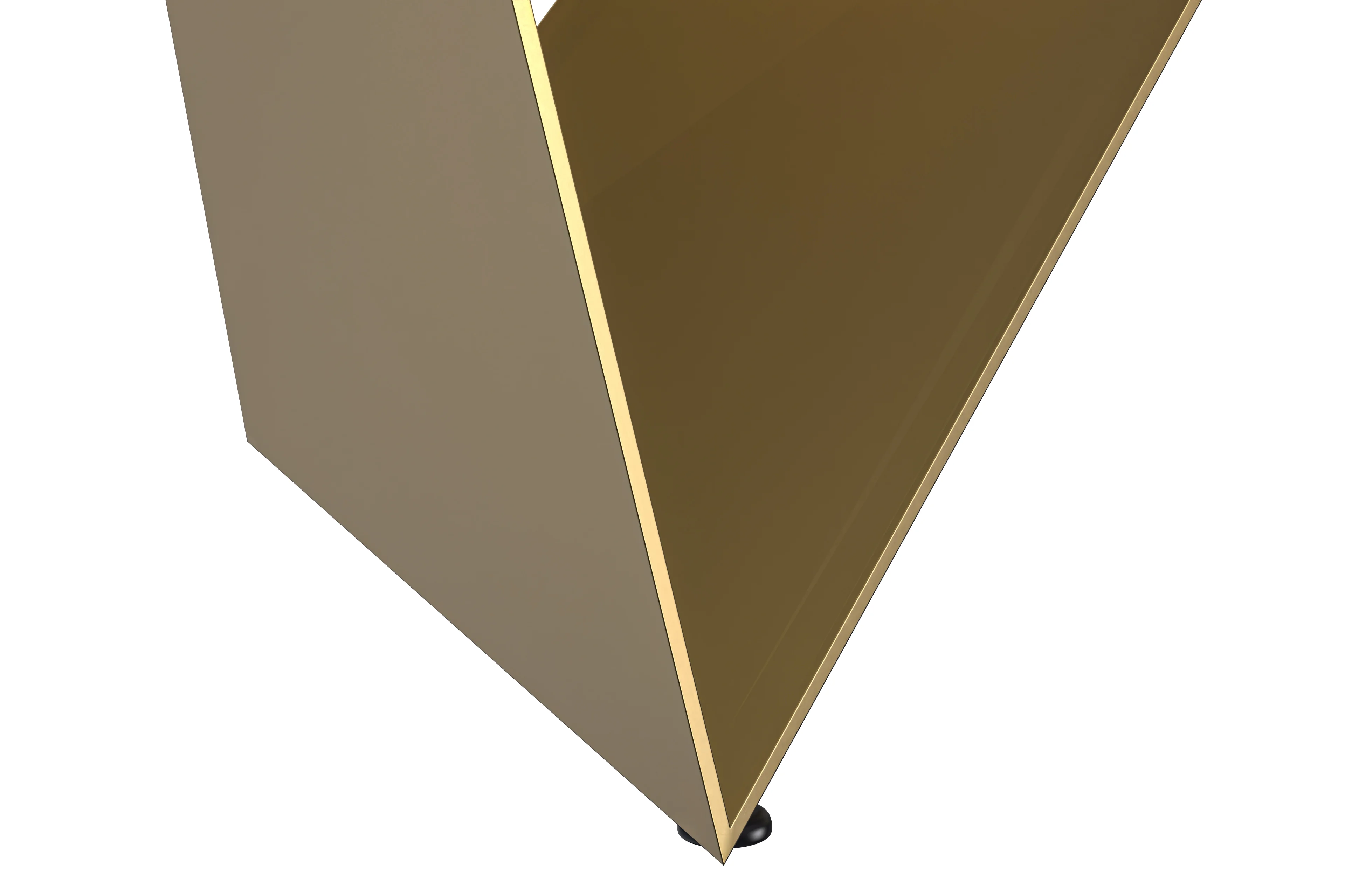 Nuvor Series Modern Dining Table Gold Base, With 71 Deep Grey Sintered Stone Top