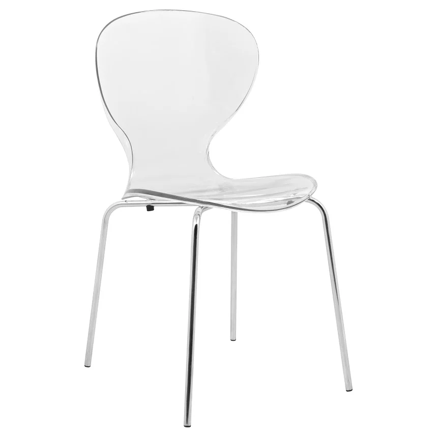 Modern Oyster Transparent Side Chair