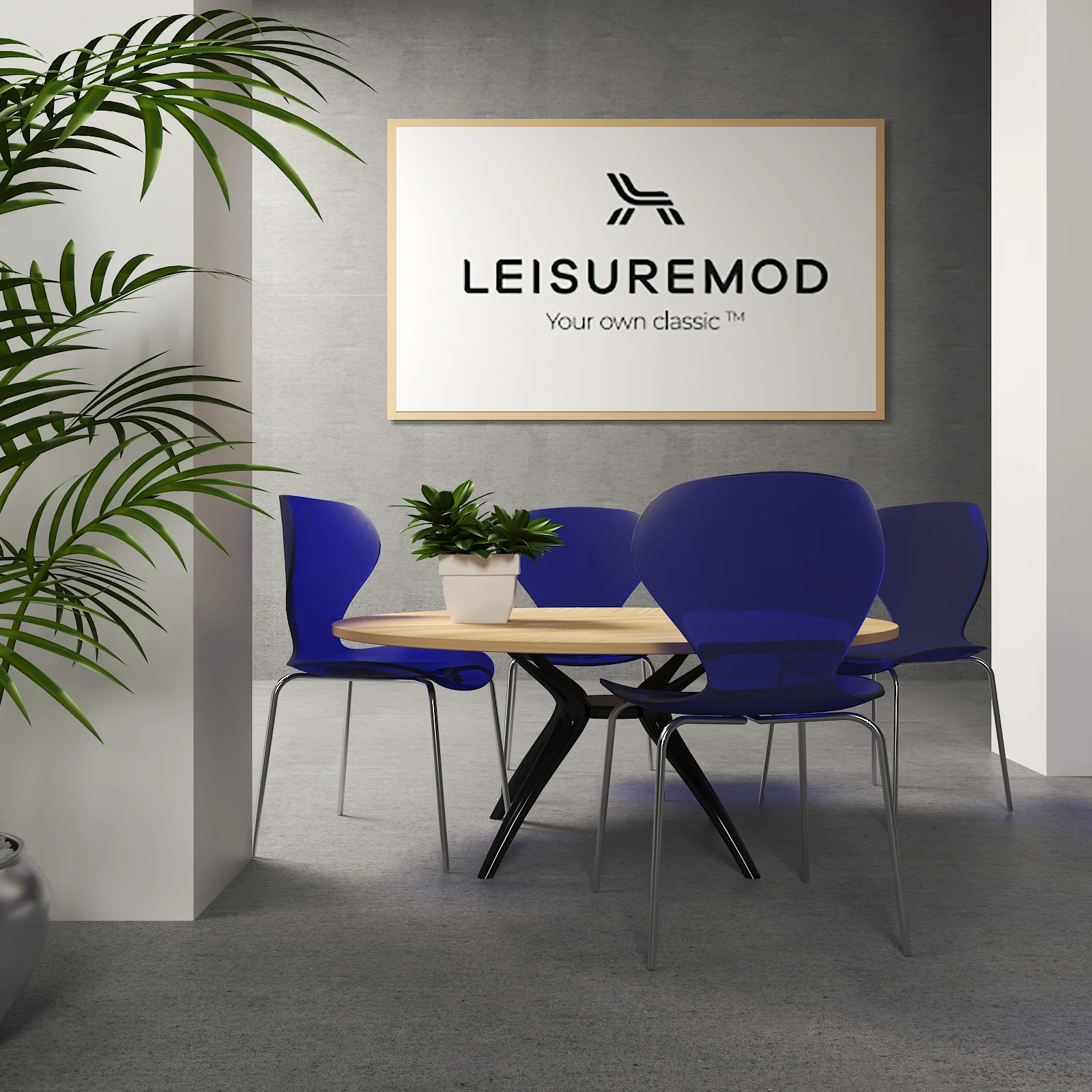 Modern Oyster Transparent Side Chair, Set of 4