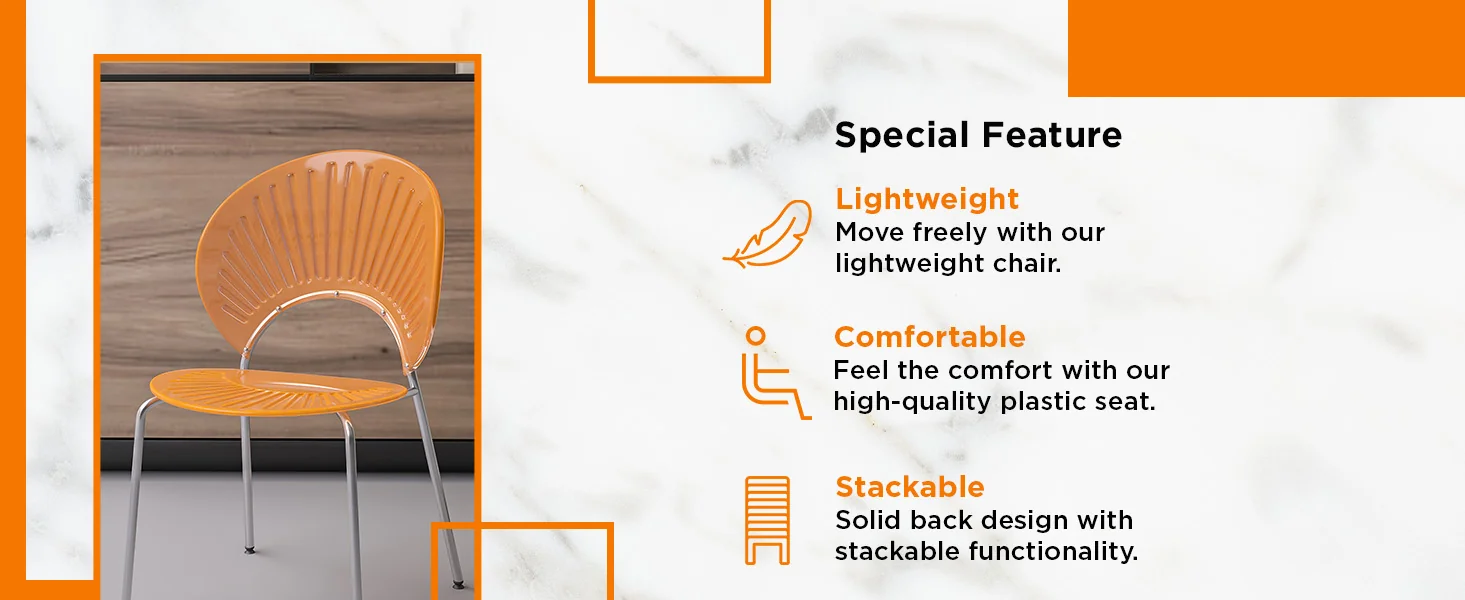 Opulent Series Modern Amber Dining Chair