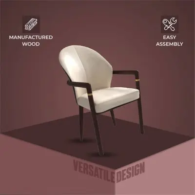 Opaline Series Elegant Wooden Dining Chair in Black Velvet and Toupe - Set of 2