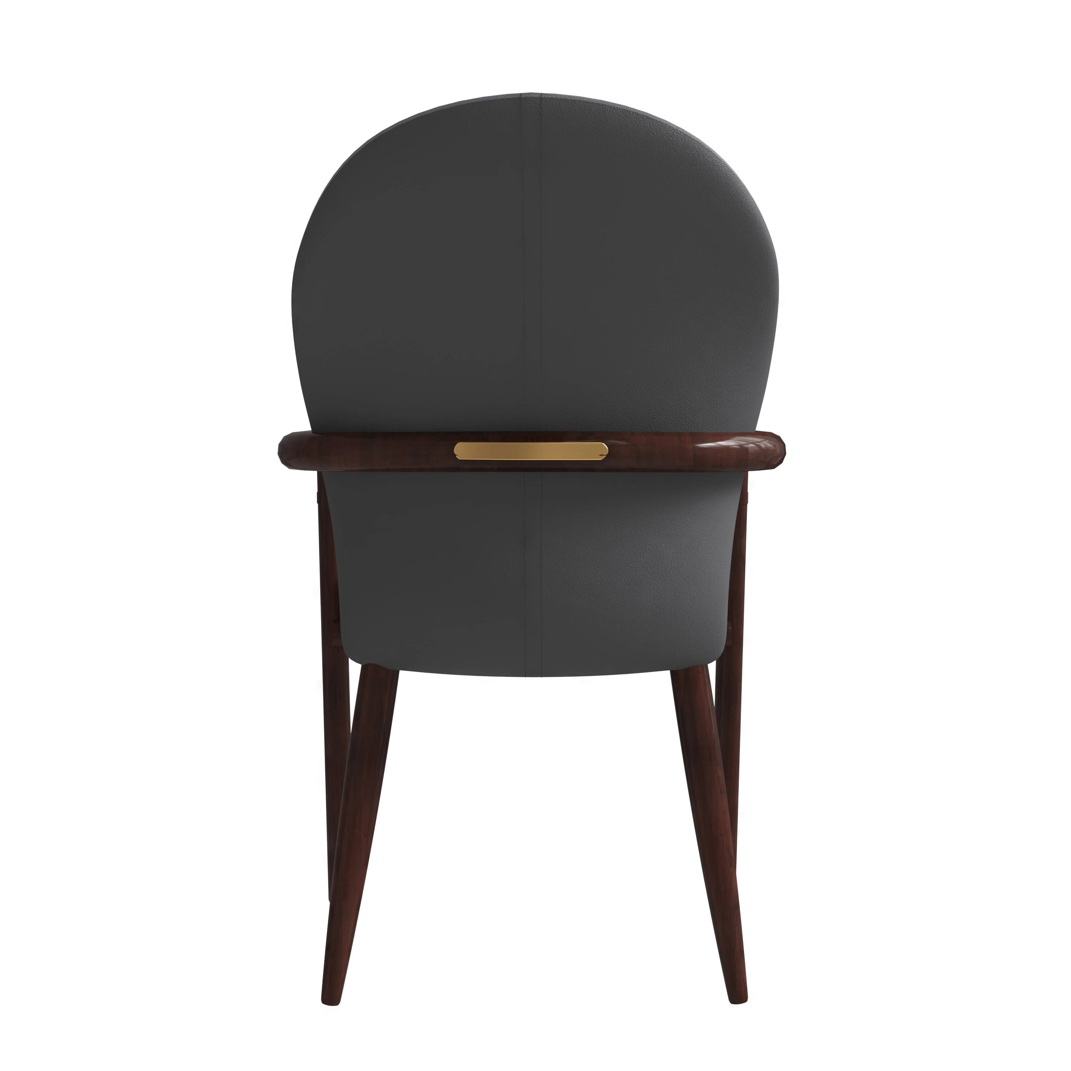 Opaline Series Elegant Wooden Dining Chair in Two-Tone Grey