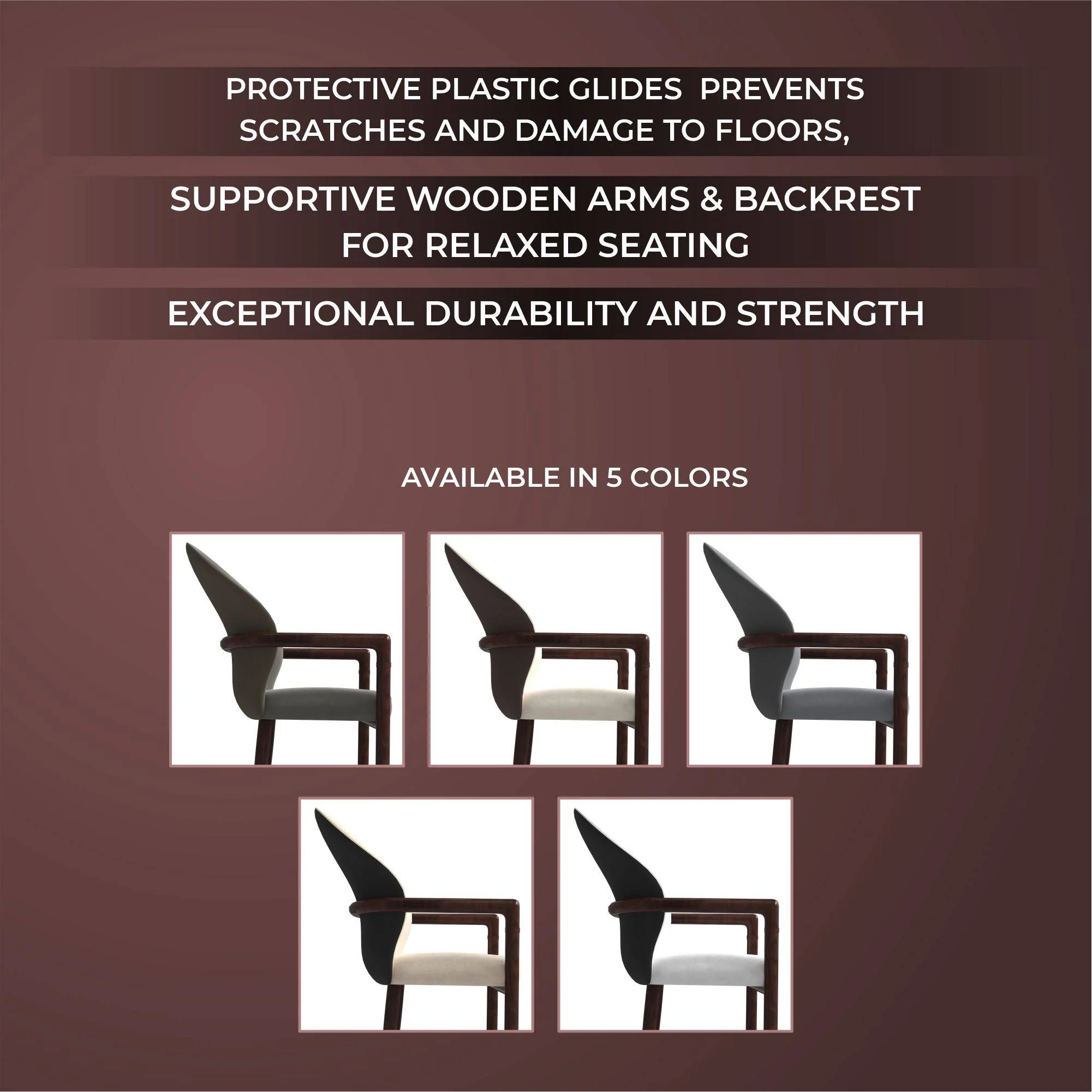 Opaline Series Elegant Wooden Dining Chair in Two-Tone Grey