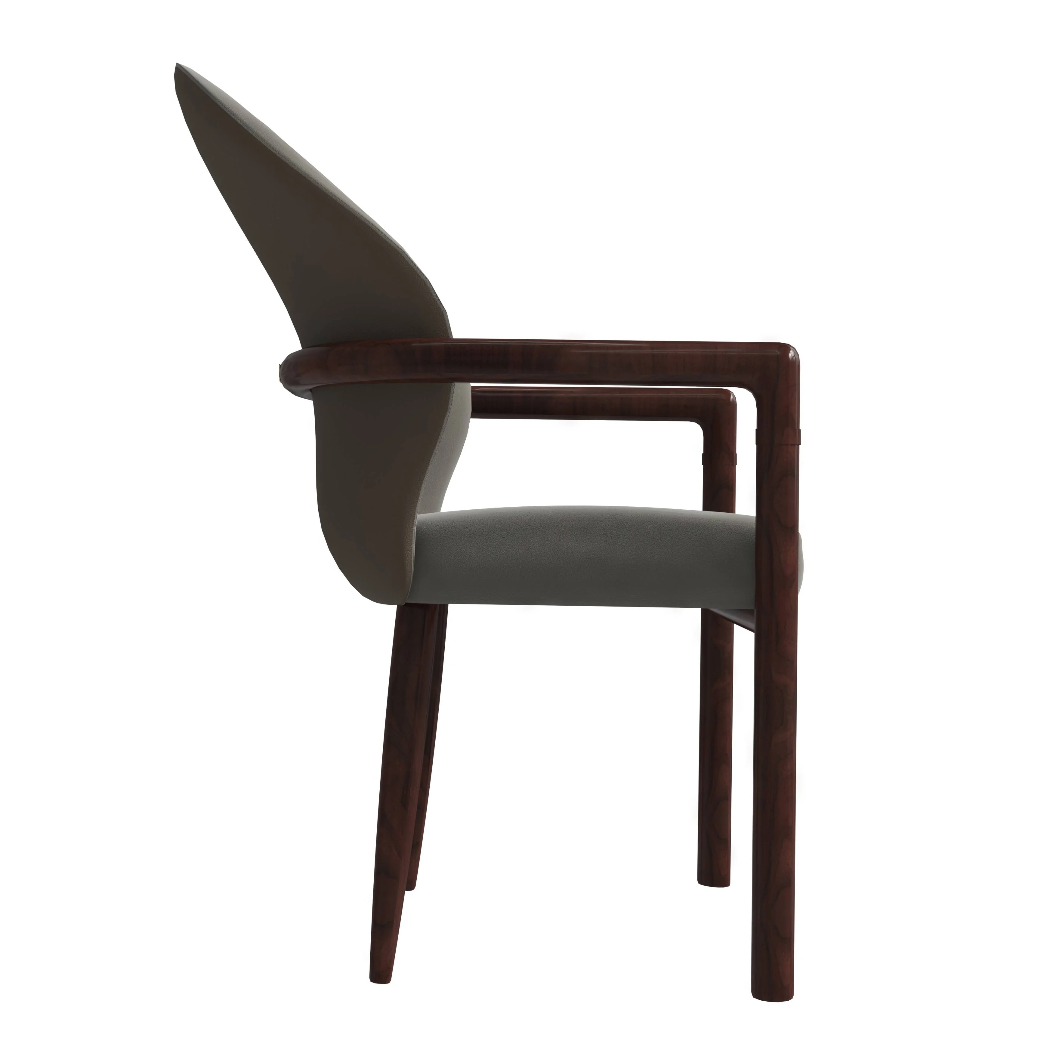 Opaline Series Elegant Wooden Dining Chair in Two-Tone Kahki - Set of 2