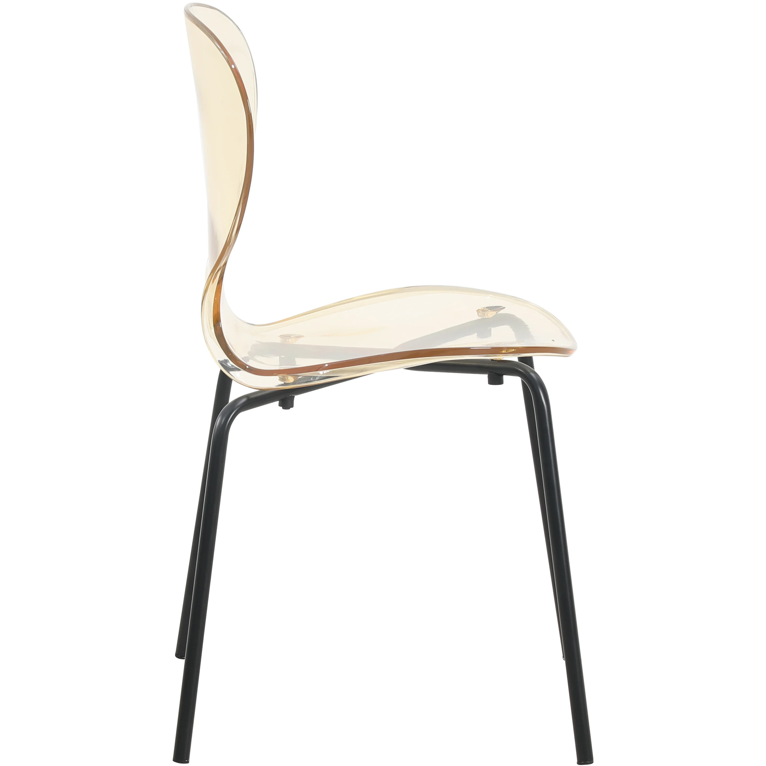 5-Piece Dining Set Round Black MDF Dining Table and 4 Plastic Dining Chairs with Black Base