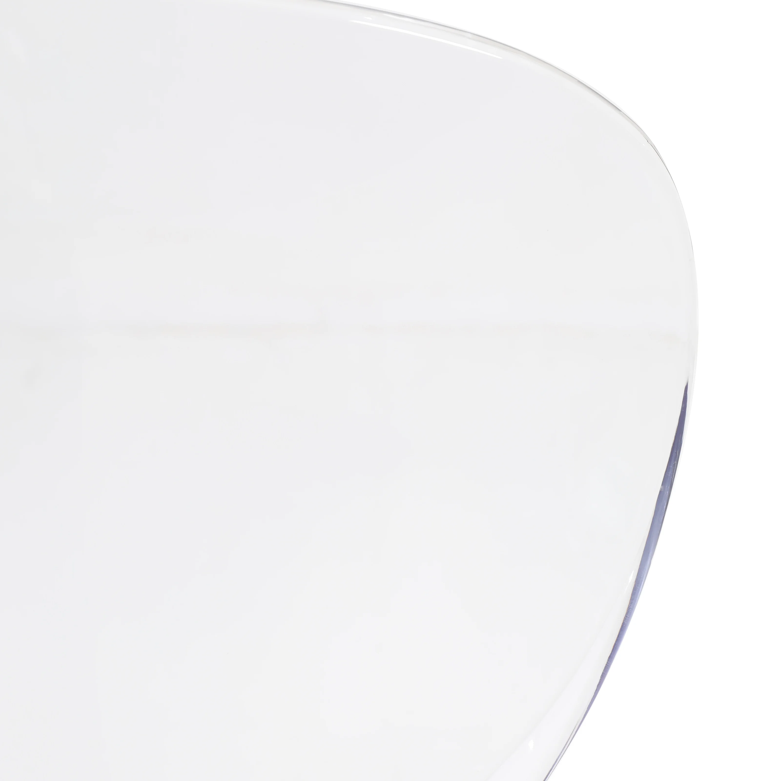 Modern Oyster Transparent Side Chair in Black Base set of 2