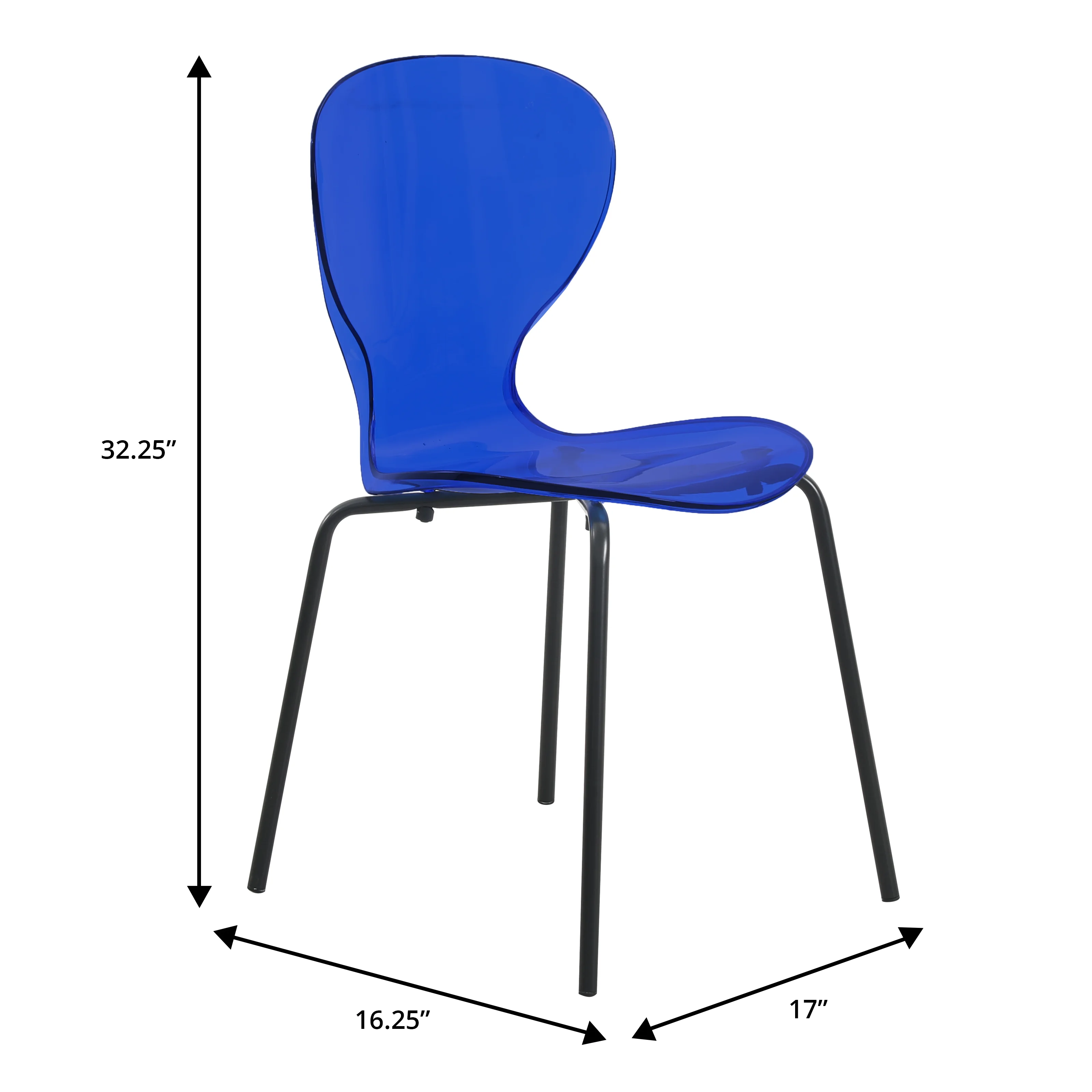 5-Piece Dining Set Round Black MDF Dining Table and 4 Plastic Dining Chairs with Black Base