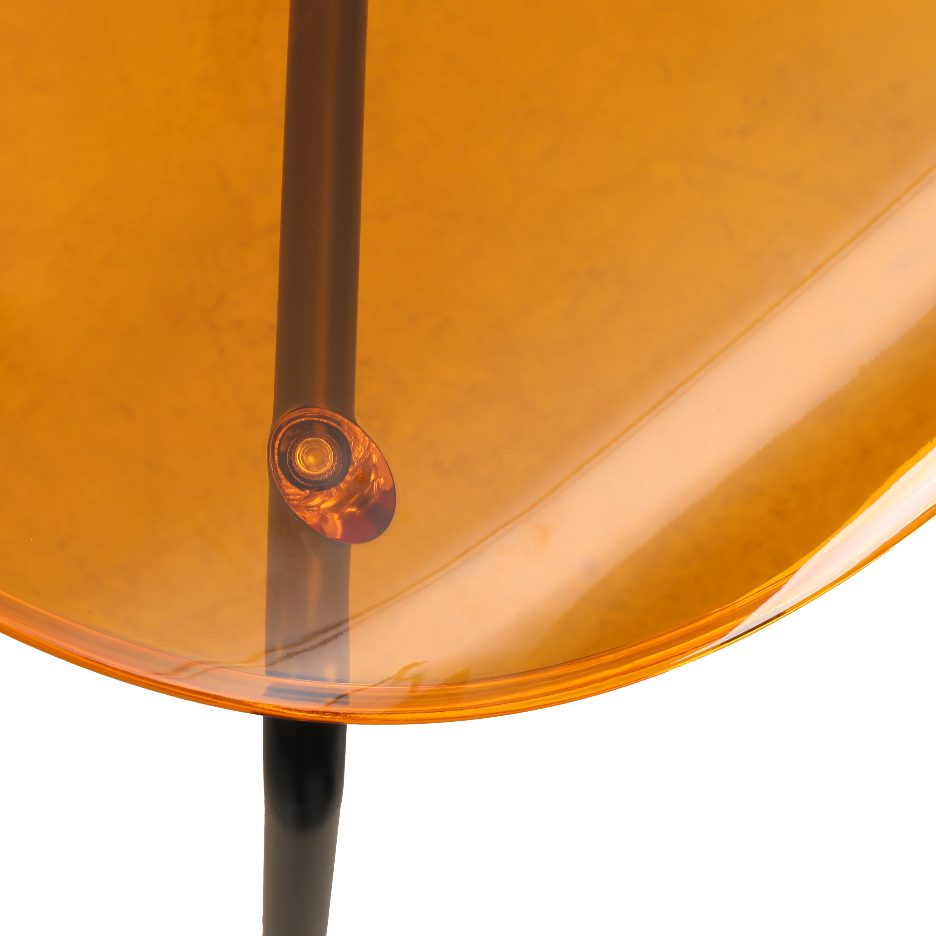 Modern Oyster Transparent Side Chair in Black Base Set of 2