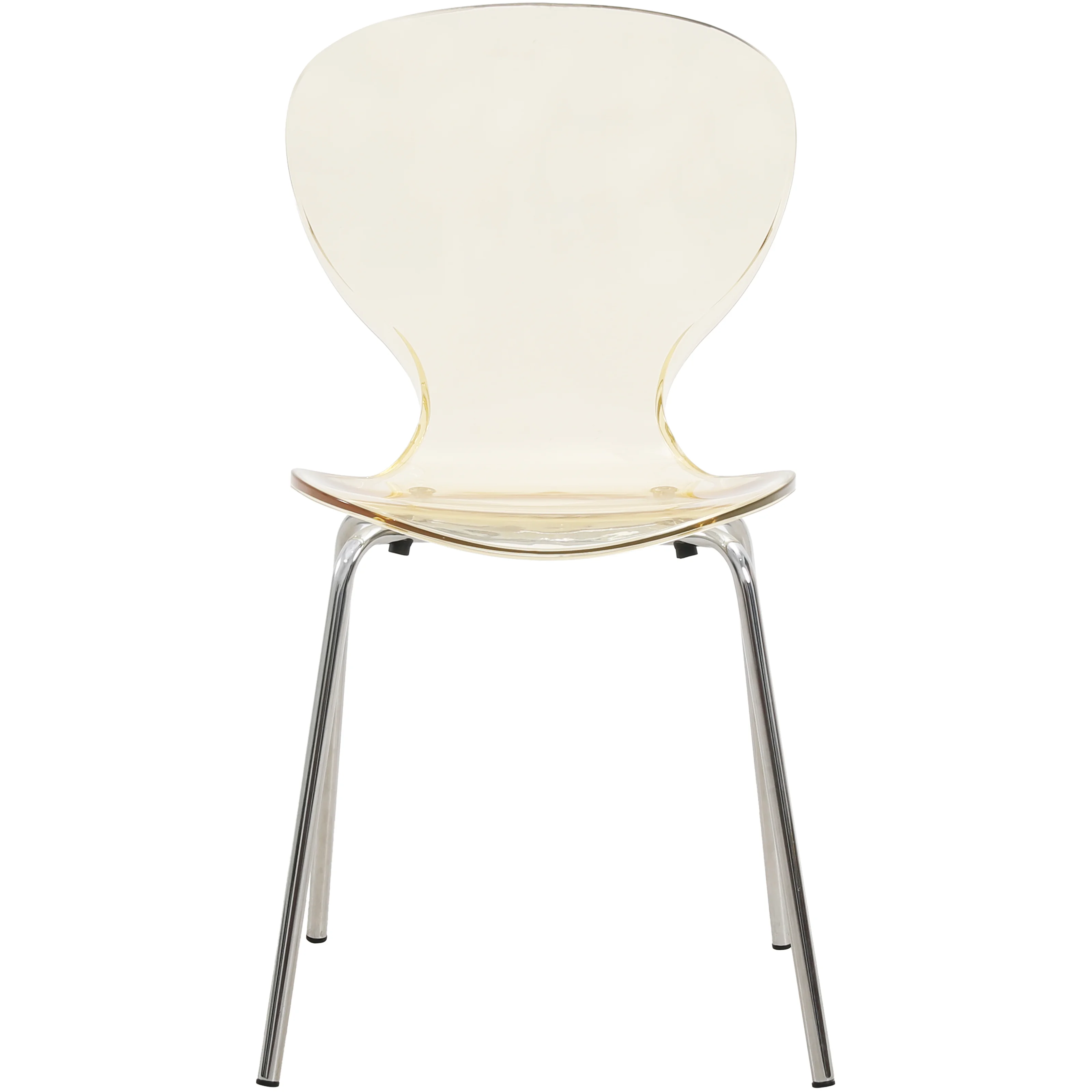 Modern Oyster Transparent Side Chair Set of 2