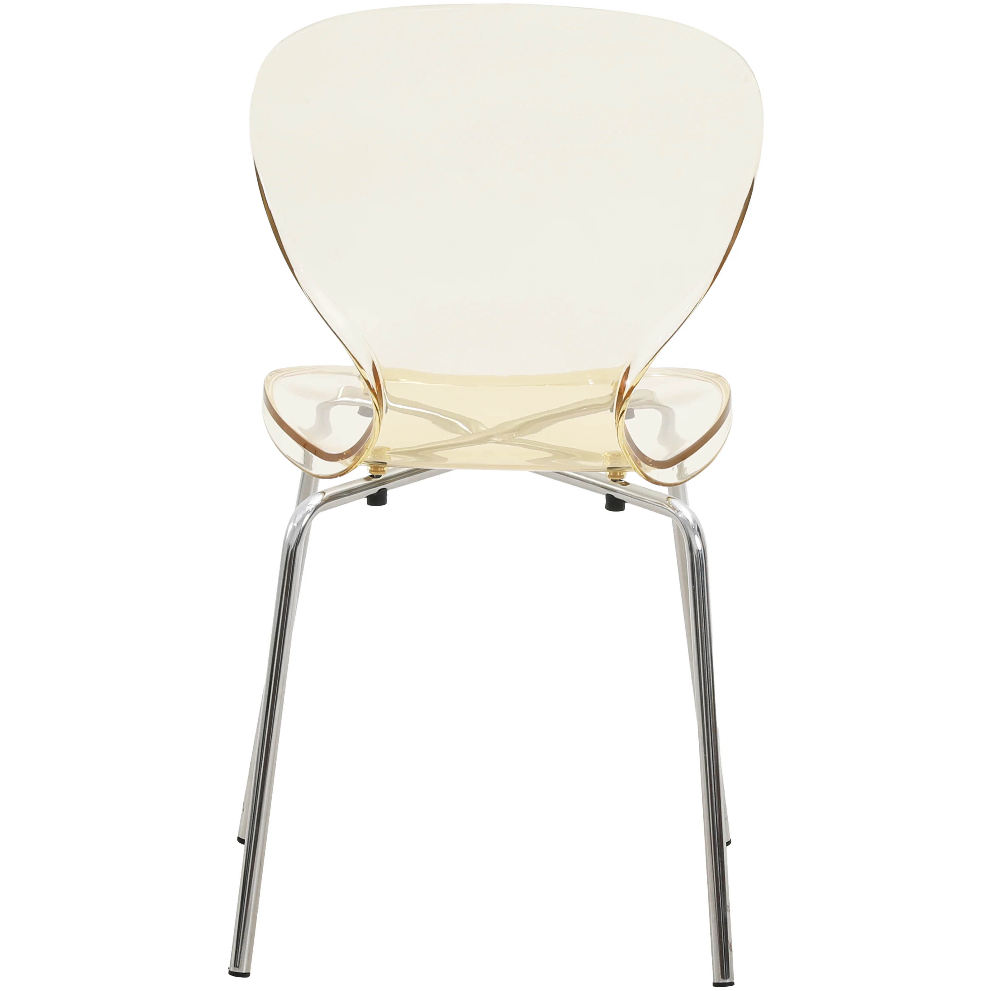Modern Oyster Transparent Side Chair Set of 2