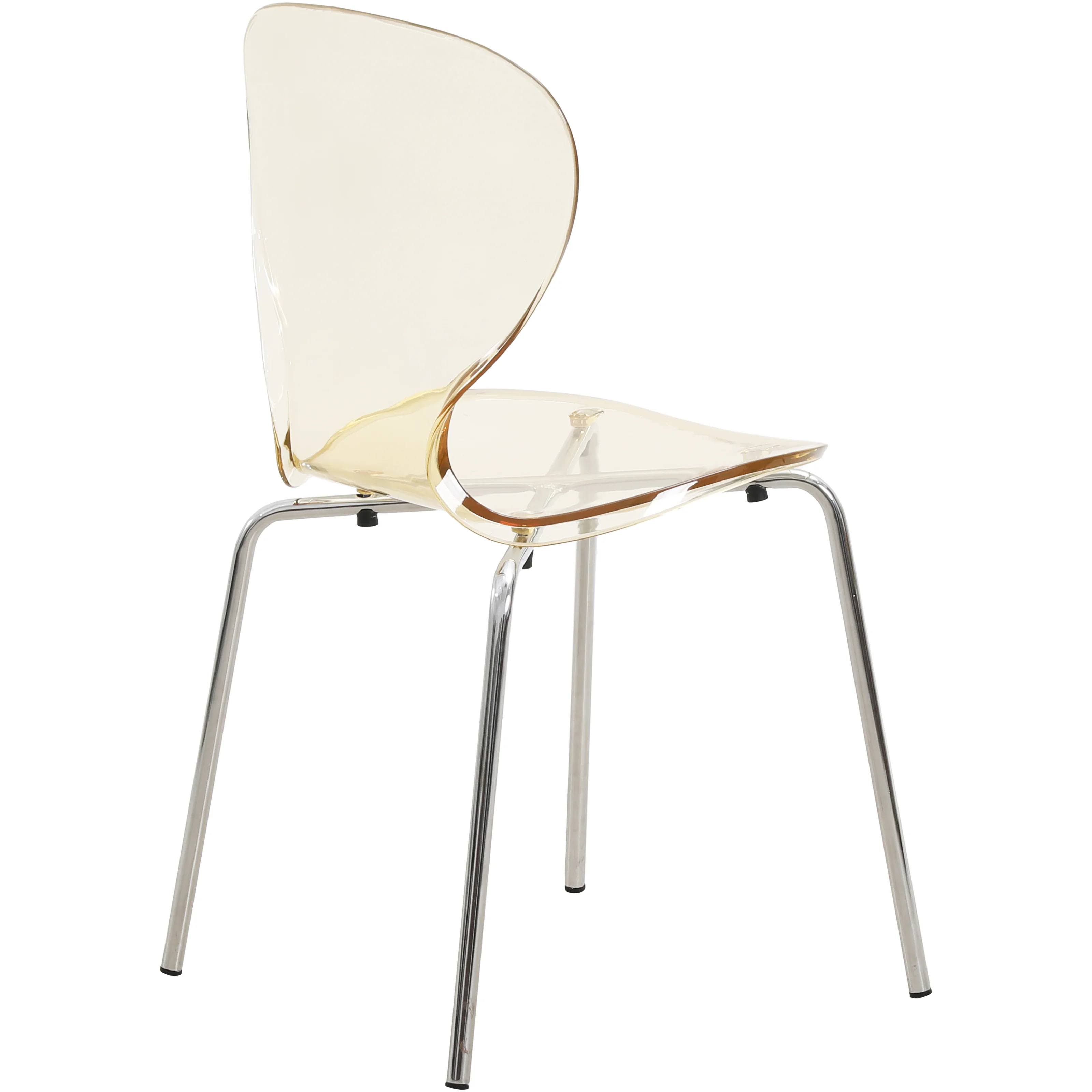 Modern Oyster Transparent Side Chair Set of 4