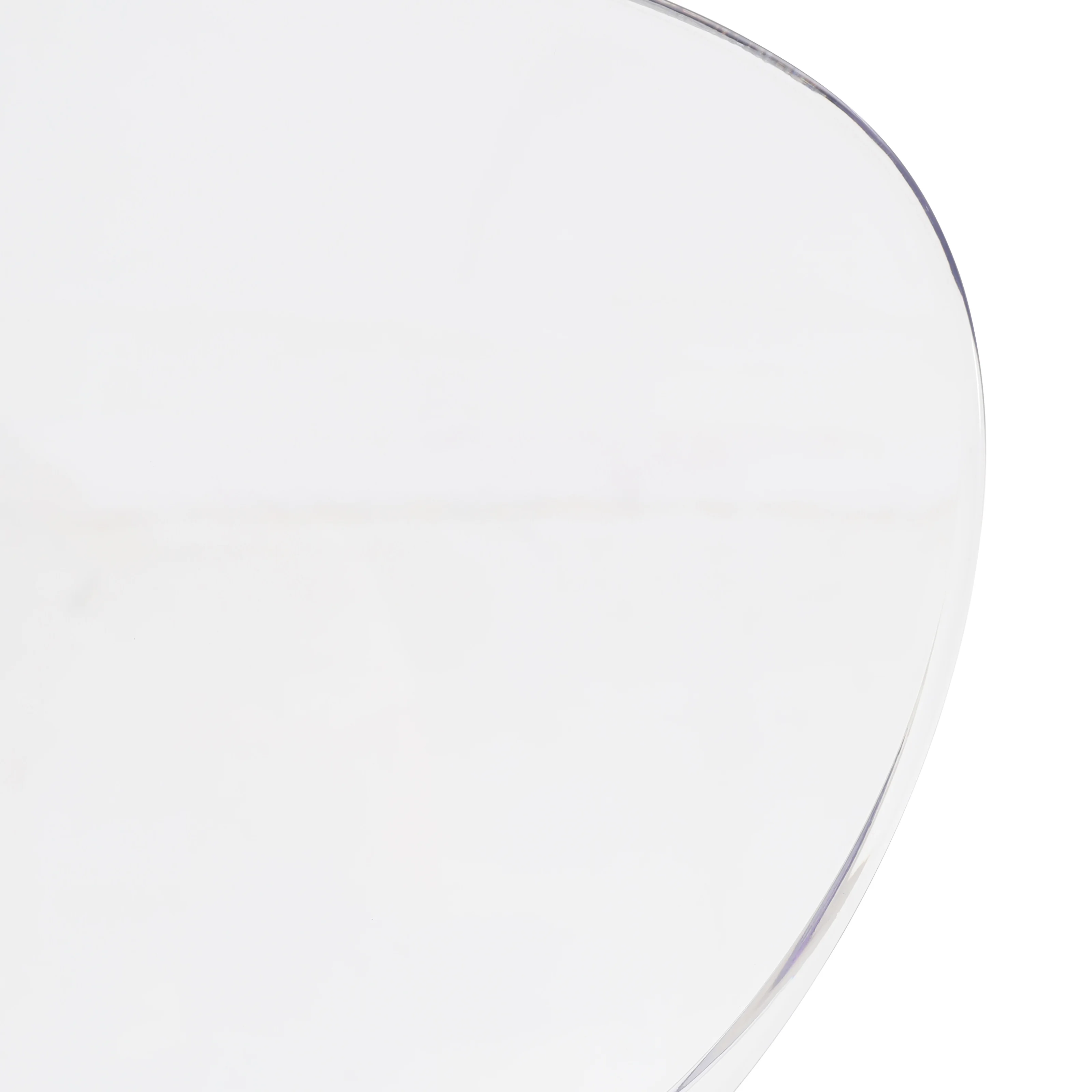 Modern Oyster Transparent Side Chair in White Base