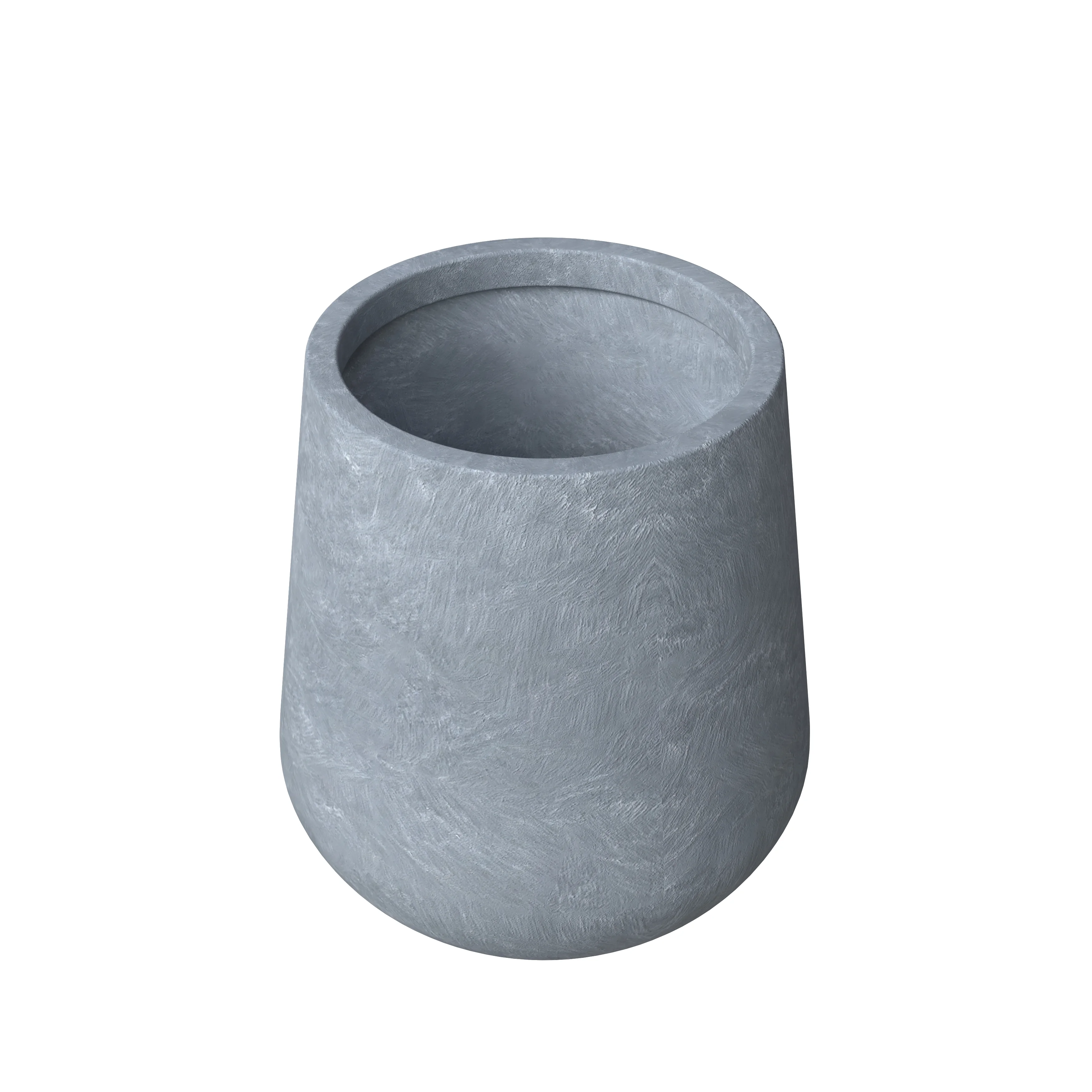 Orchid Seires Poly Stone Planter in Aged Concrete 11.8 Dia 12 High