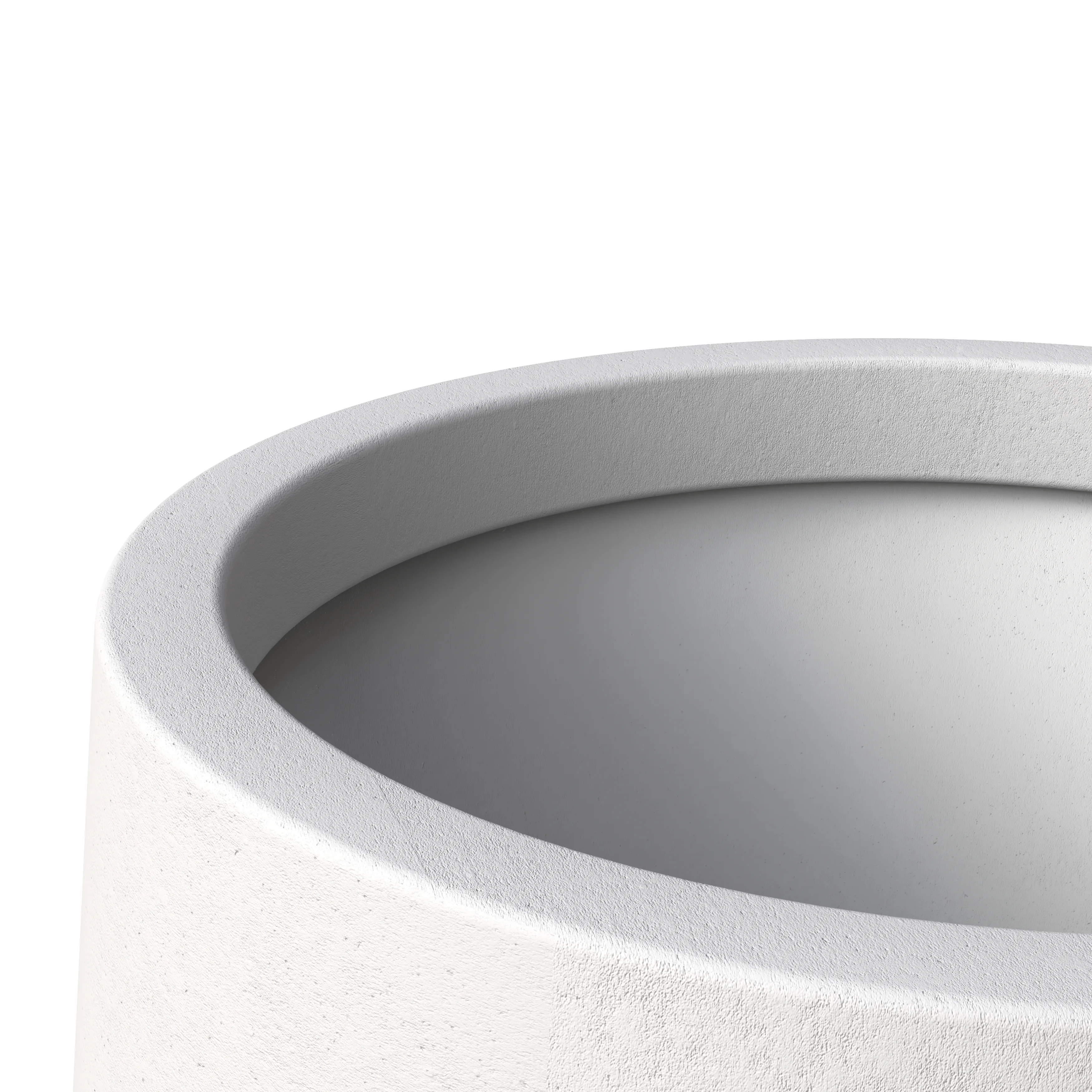 Orchid Seires Poly Stone Planter in White 11.8 Dia 12 High