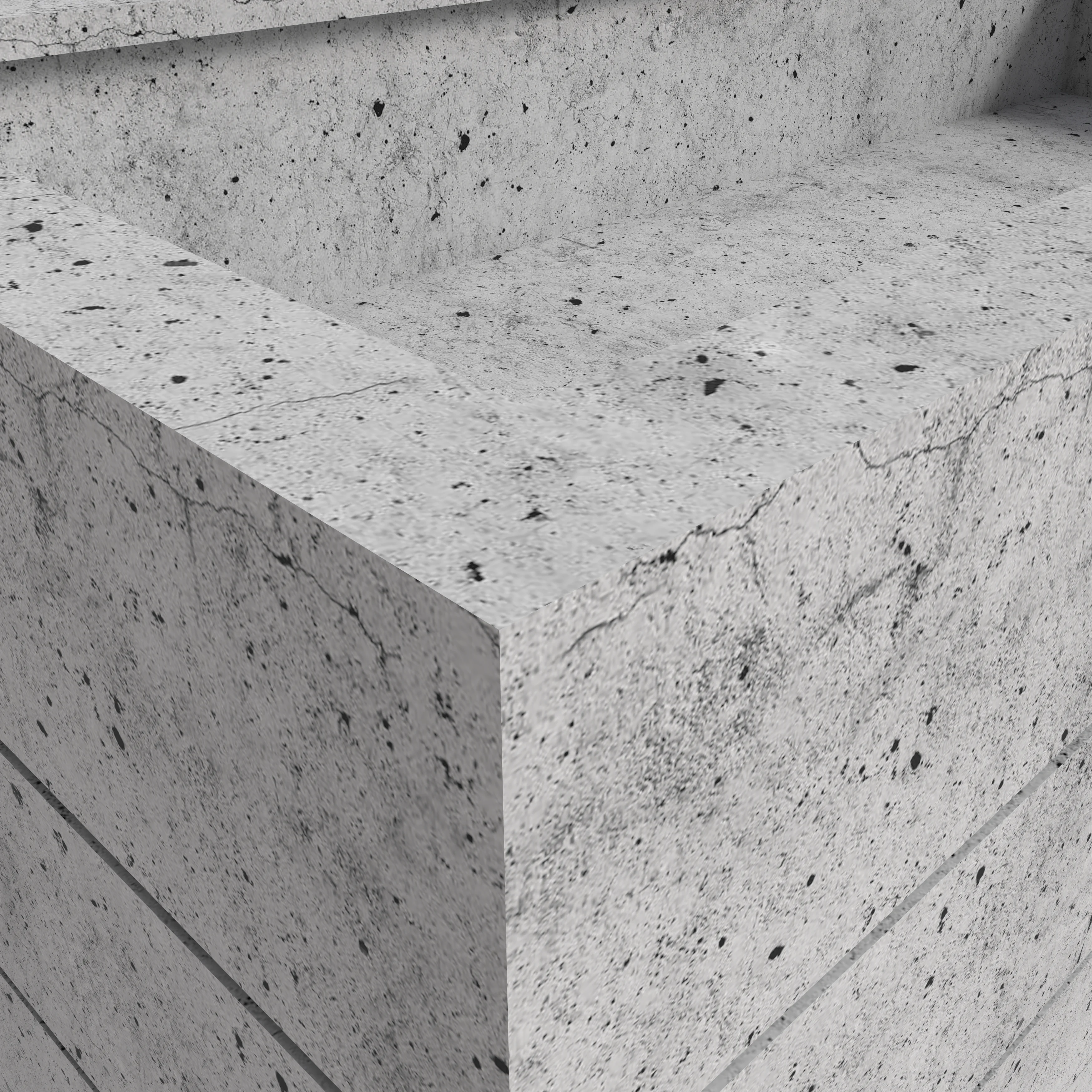 Oasis Series Rectangle Poly Stone Planter in White 15.7" x 13.8"   35.8 Long