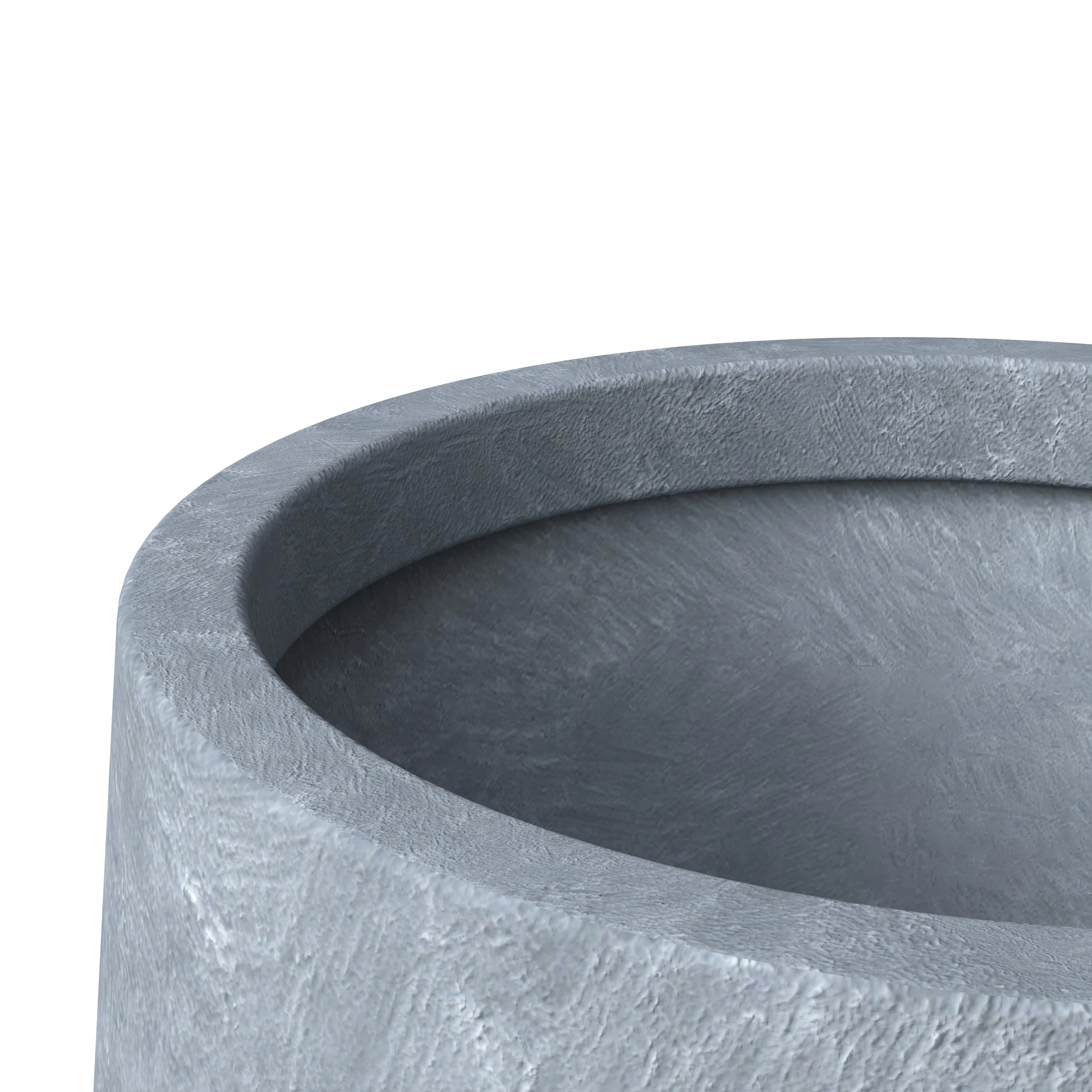 Orchid Seires Poly Stone Planter in Aged Concrete 17.7 Dia 17.7 High