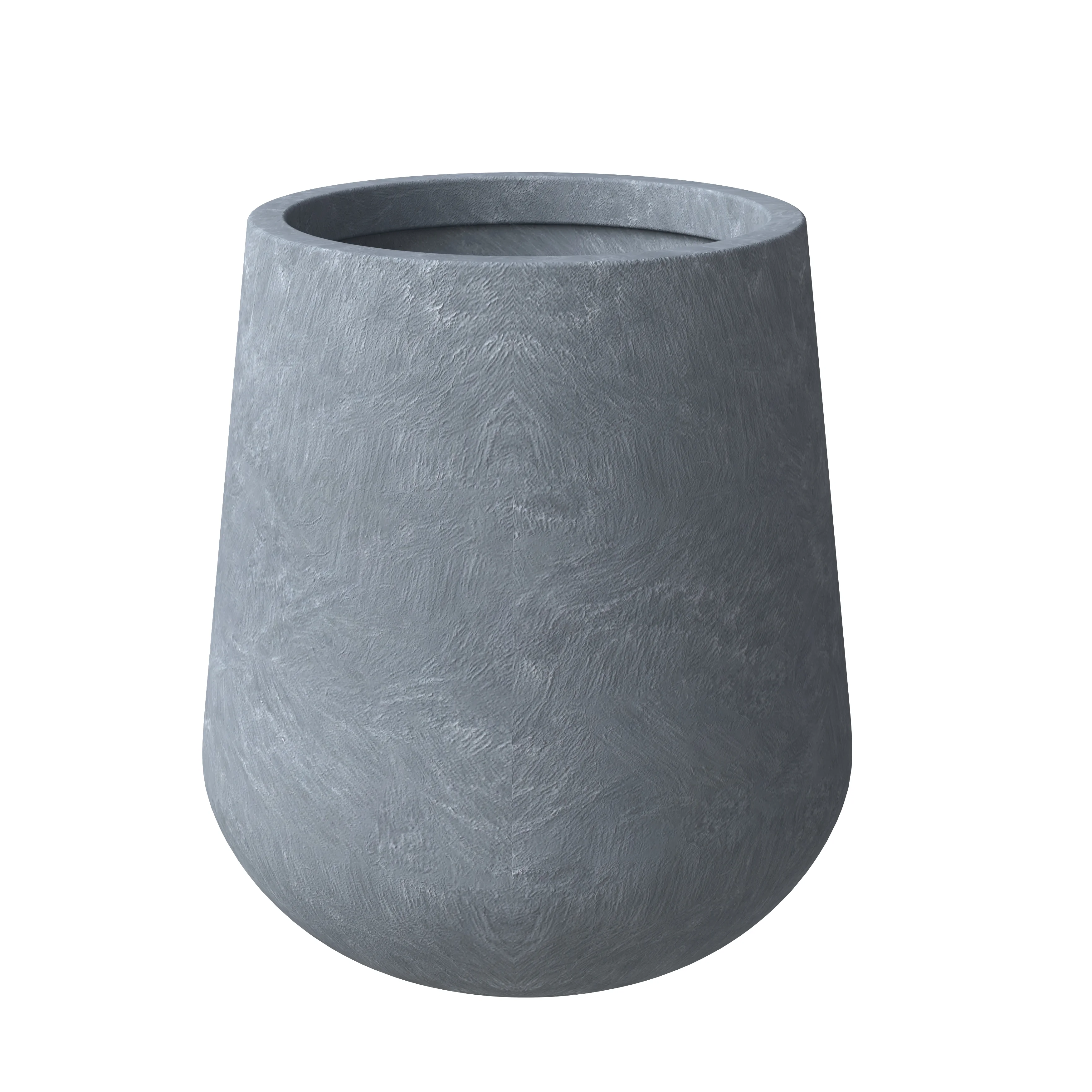 Orchid Seires Poly Stone Planter in Aged Concrete 17.7 Dia 17.7 High