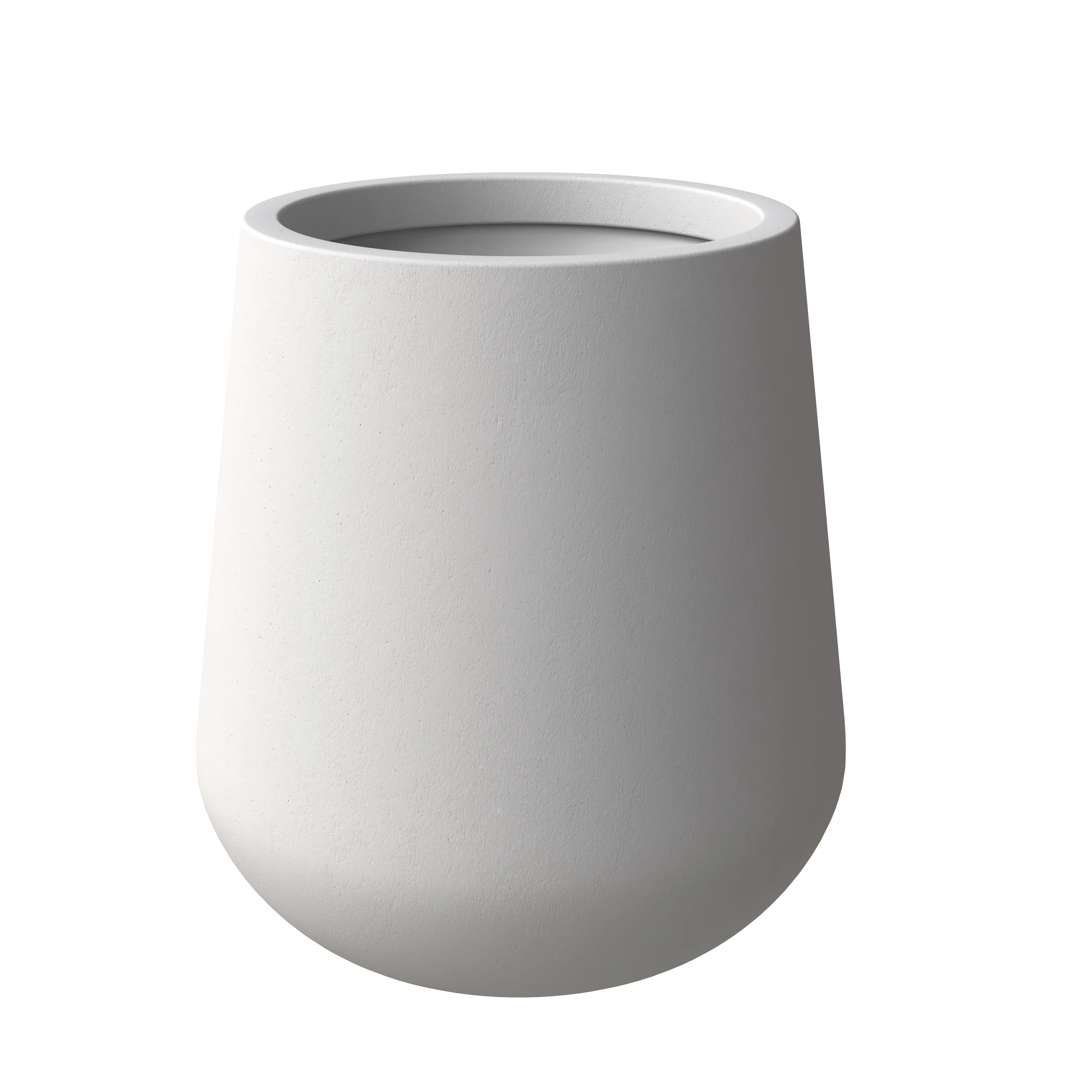 Orchid Seires Poly Stone Planter in White 27.6 Dia 27.6 High
