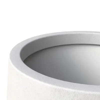 Orchid Seires Poly Stone Planter in White 7.1 Dia 7.9 High