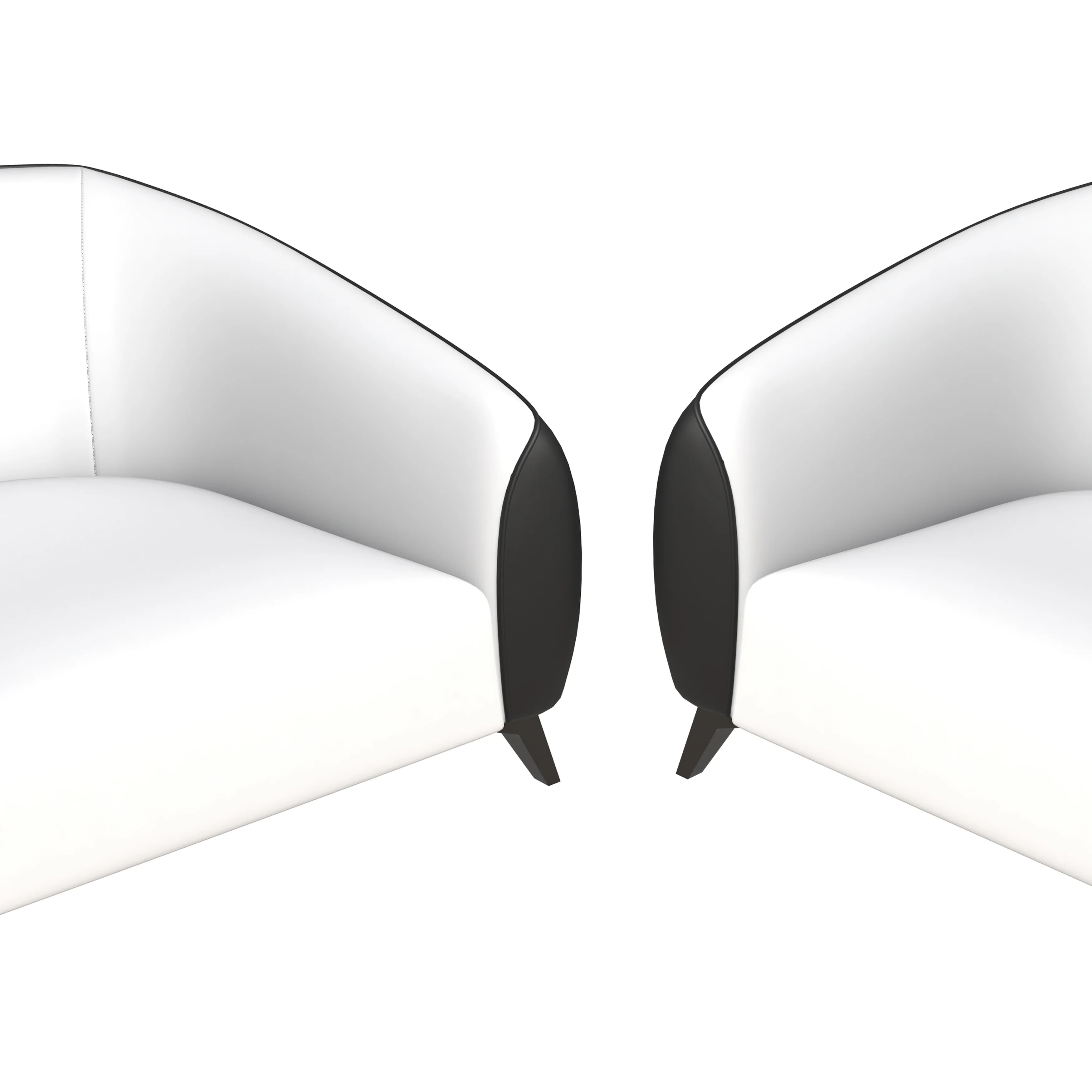 Opula Collection Sofa Set, 2 Single Seaters, and 3 seater In Black\White